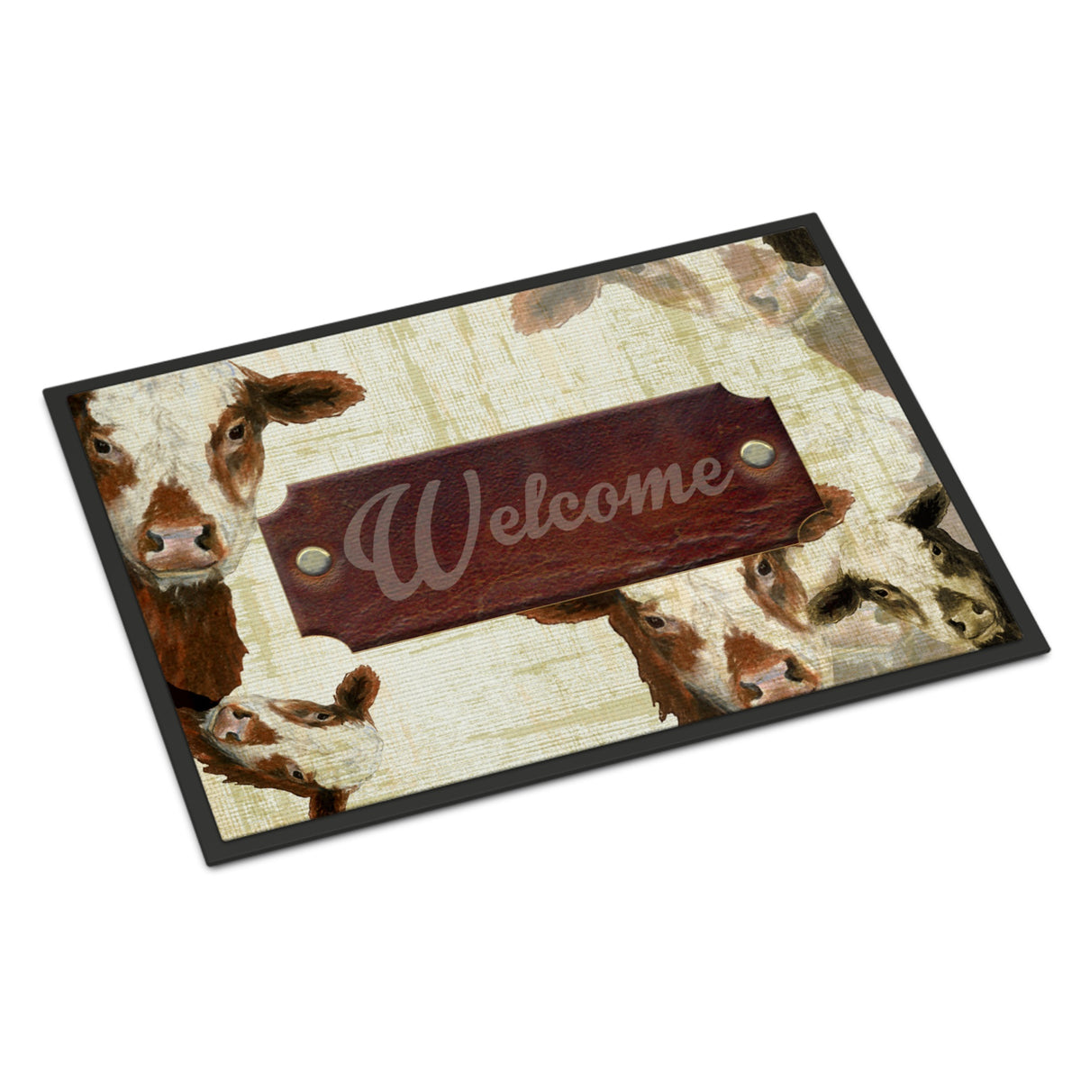 Welcome Cow Indoor Or Outdoor Mat 18X27