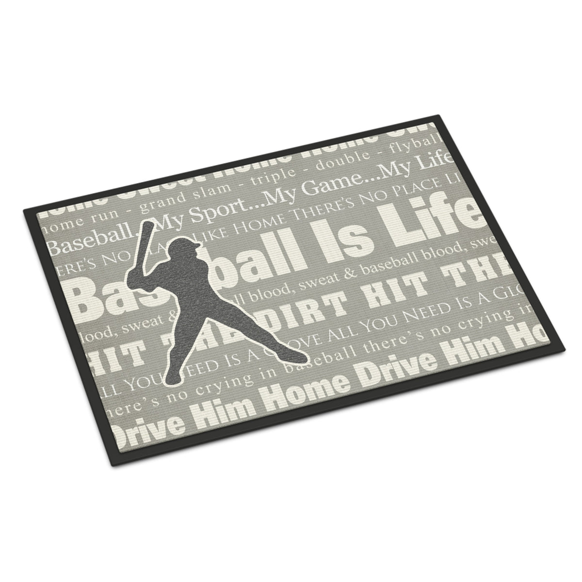 Baseball Is Life Indoor Or Outdoor Mat 18X27