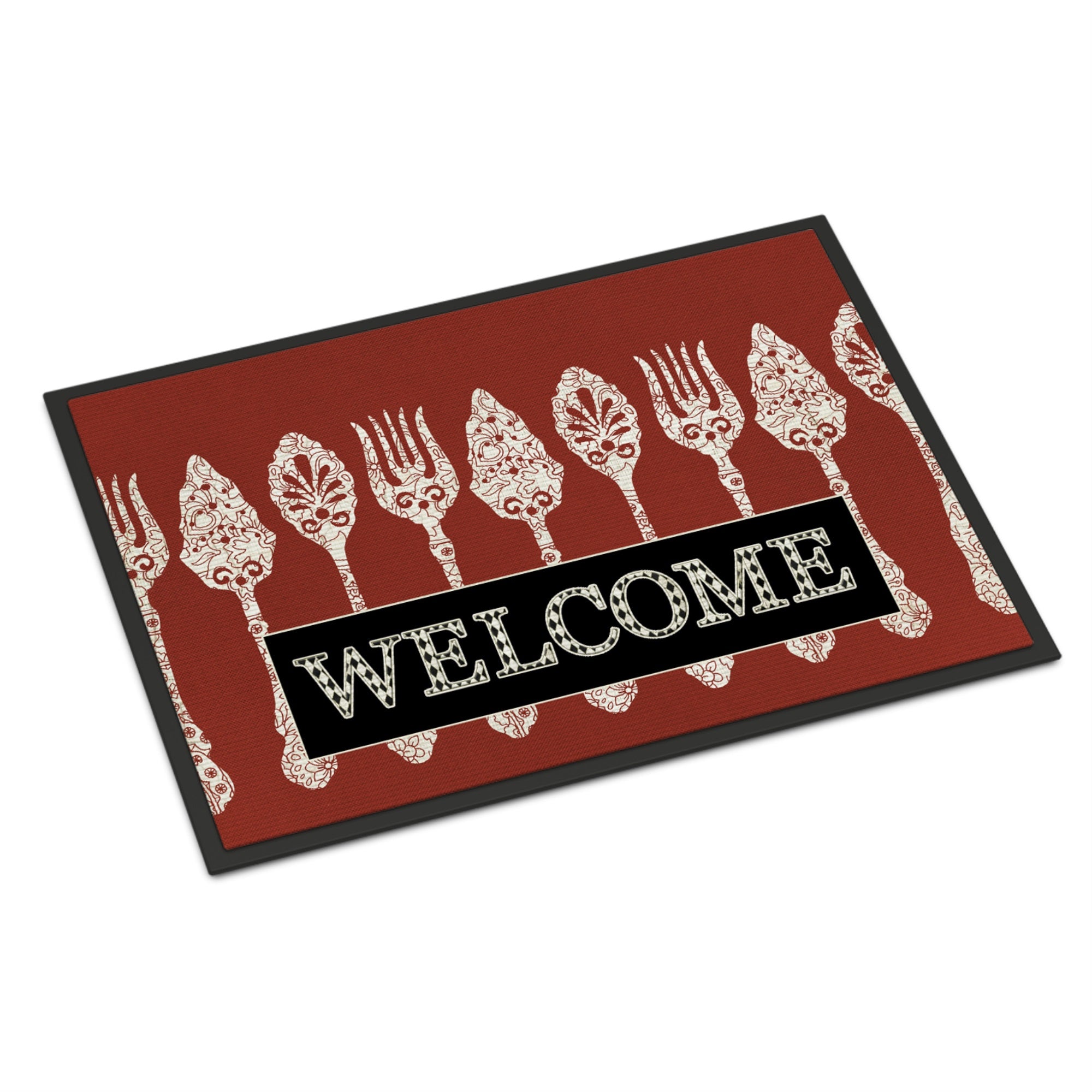 Serving Spoons Welcome Indoor Or Outdoor Mat 18X27