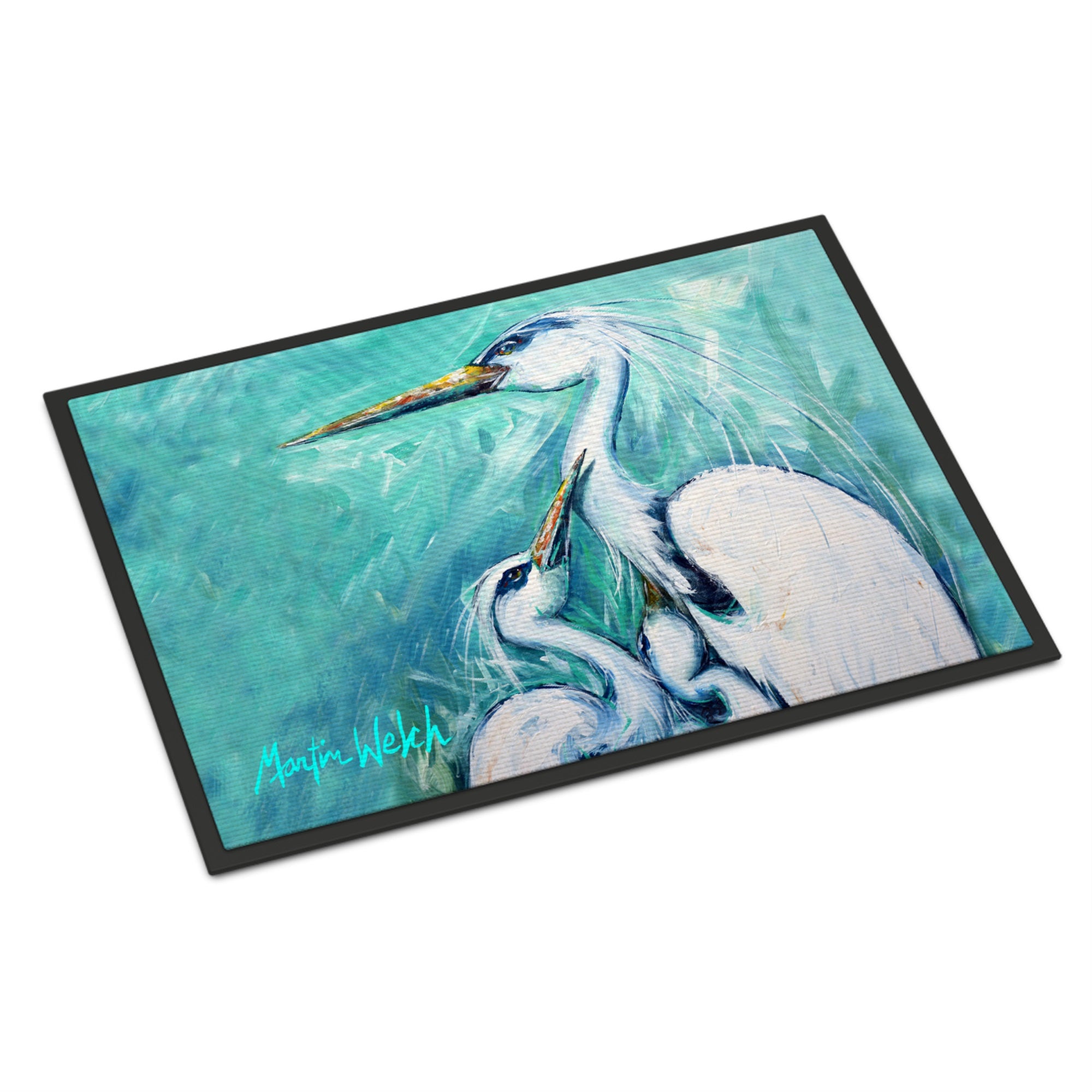 Mother'S Love White Crane Indoor Or Outdoor Mat 24X36