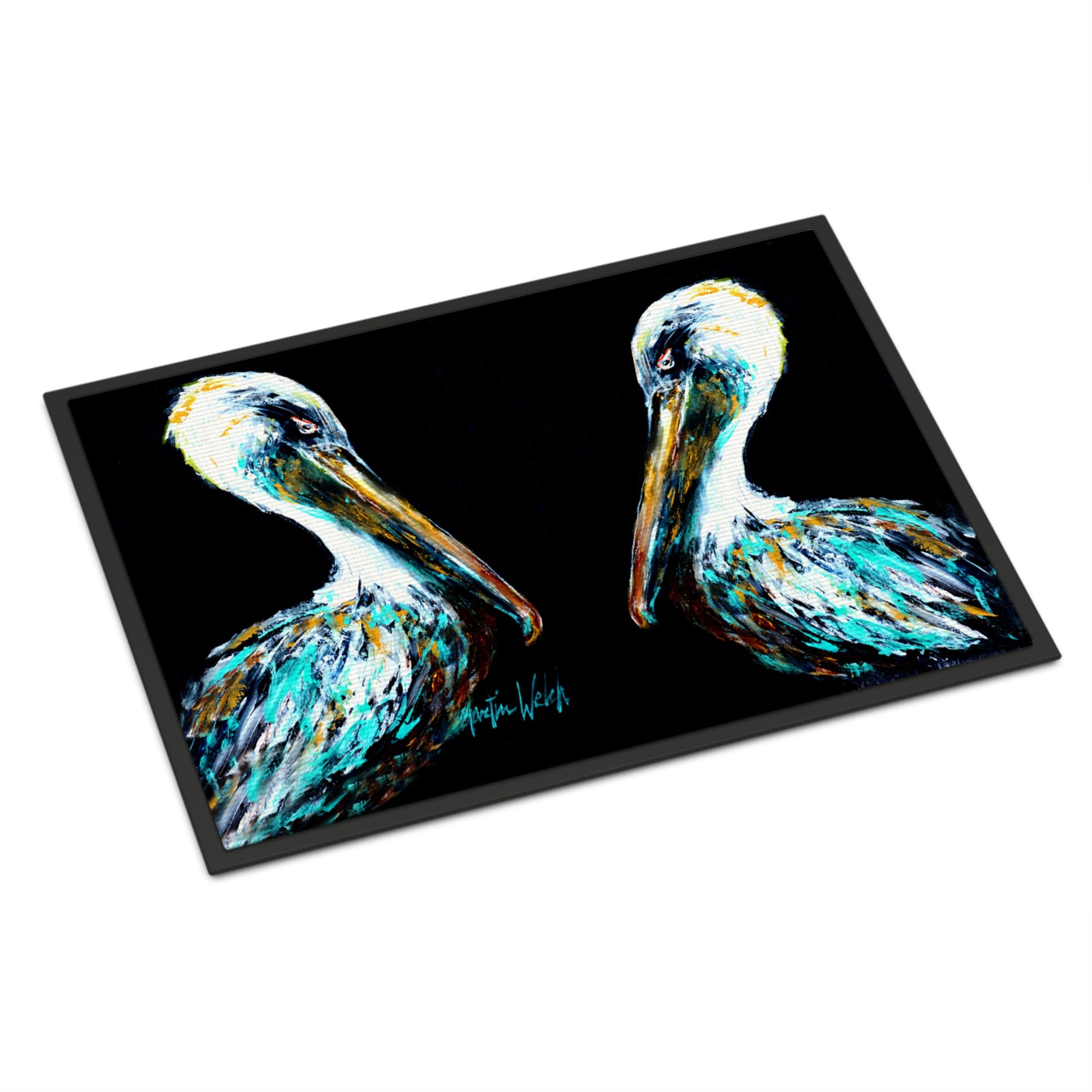 Dressed In Black Pelican Indoor Or Outdoor Mat 18X27