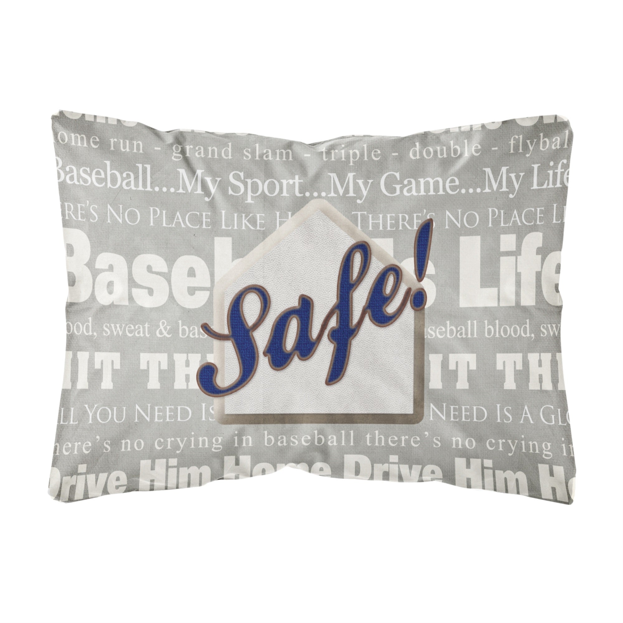 Safe At Home Canvas Fabric Decorative Pillow