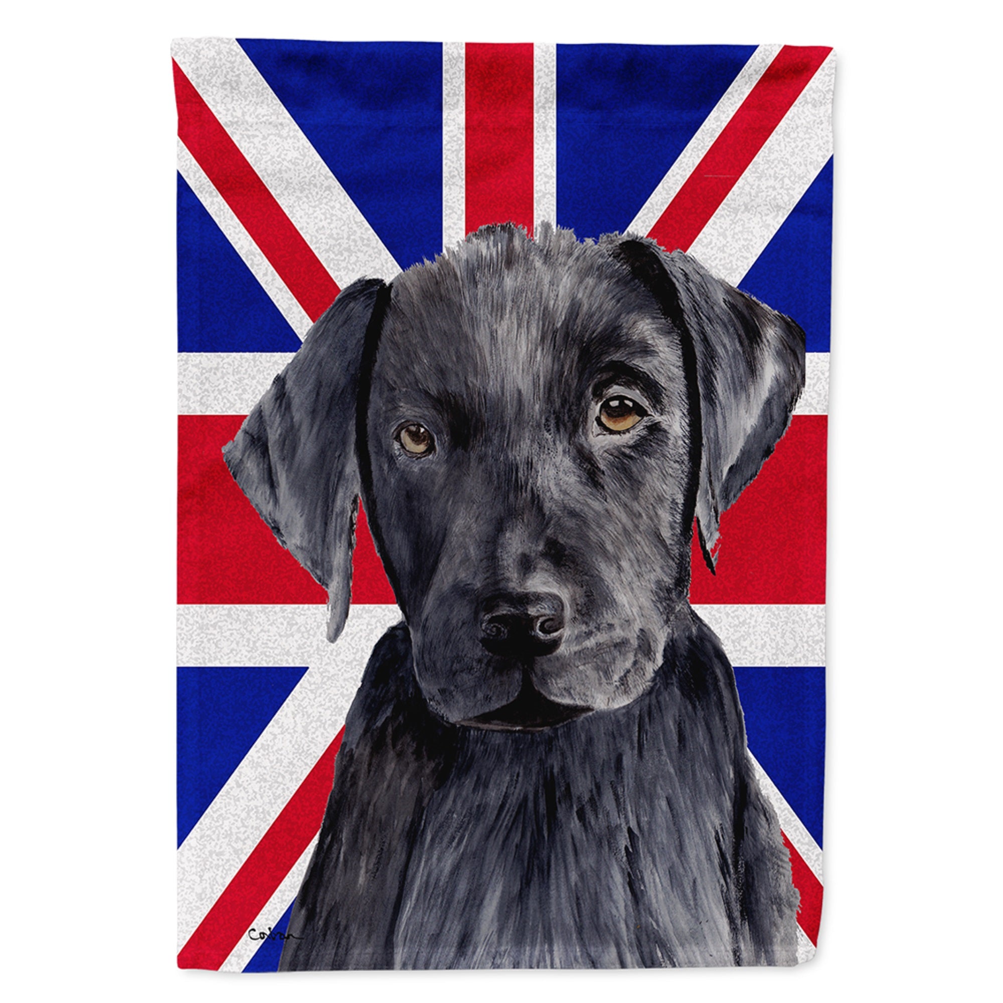 Labrador With English Union Jack British Flag Flag Garden Size