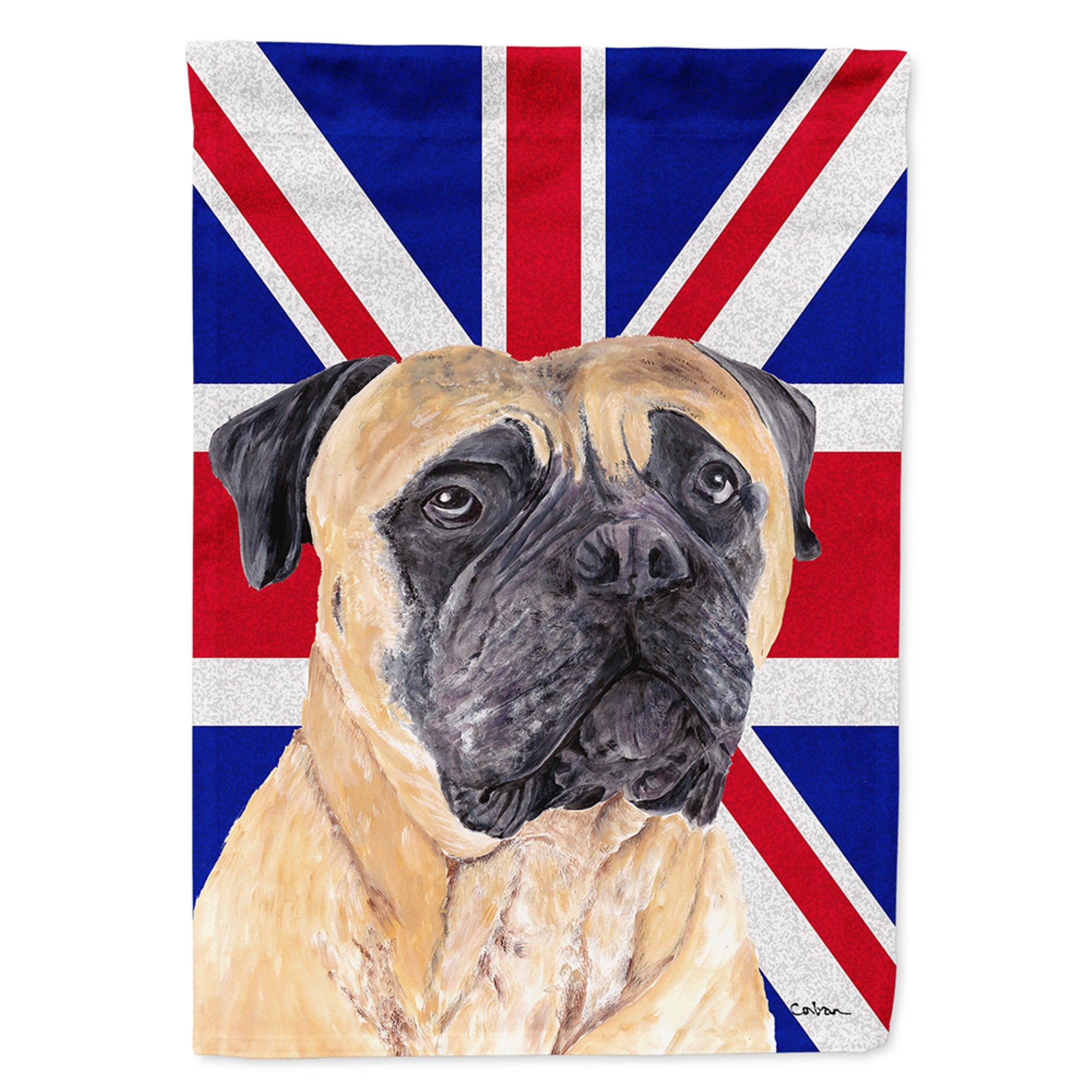 Mastiff With English Union Jack British Flag Flag Garden Size