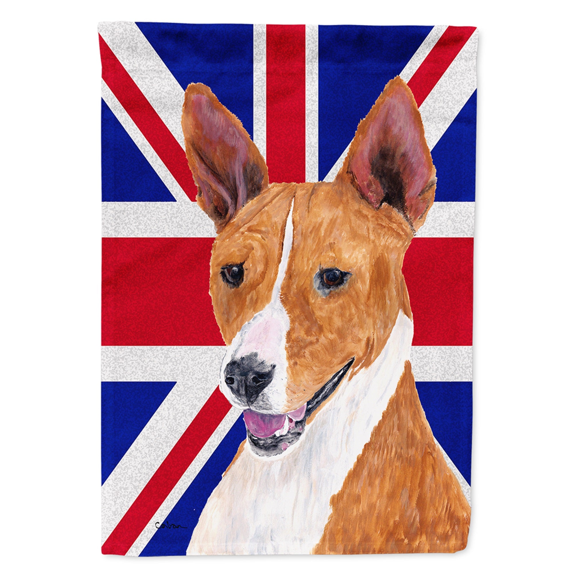 Basenji With English Union Jack British Flag Flag Garden Size