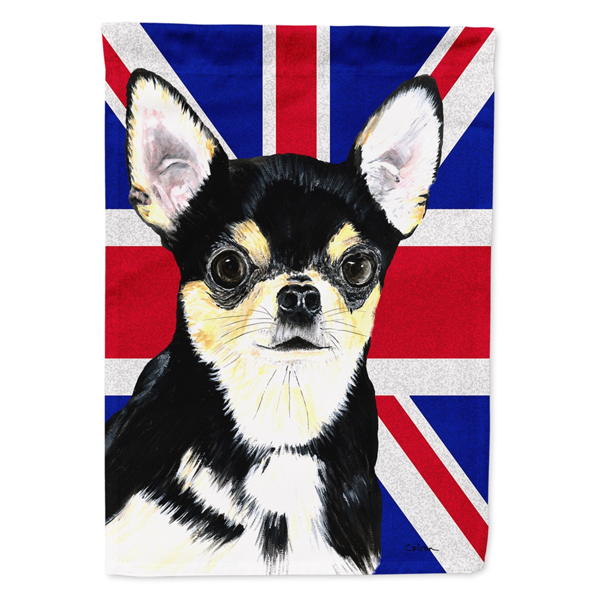 Chihuahua With English Union Jack British Flag Flag Garden Size