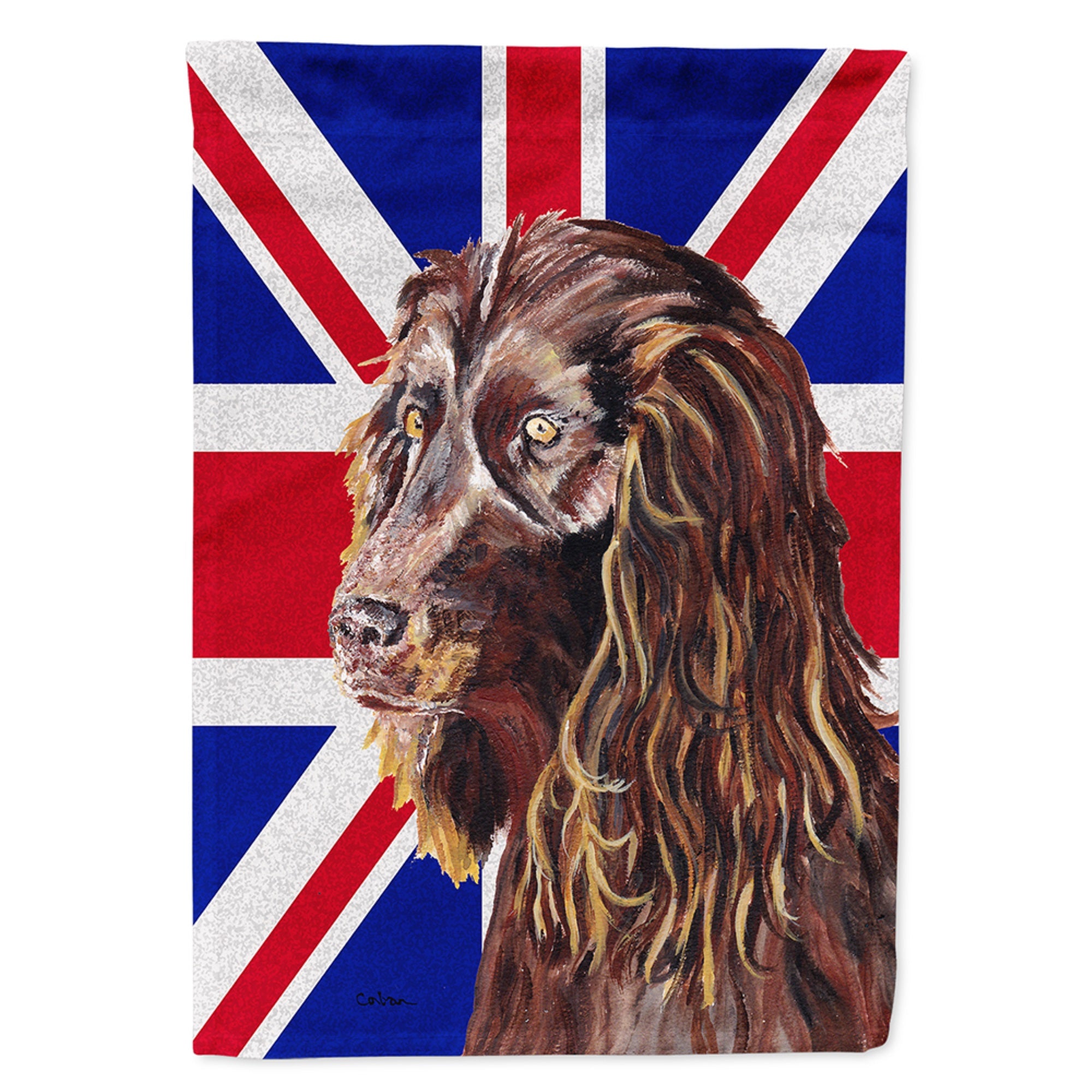 Boykin Spaniel With English Union Jack British Flag Flag Garden Size