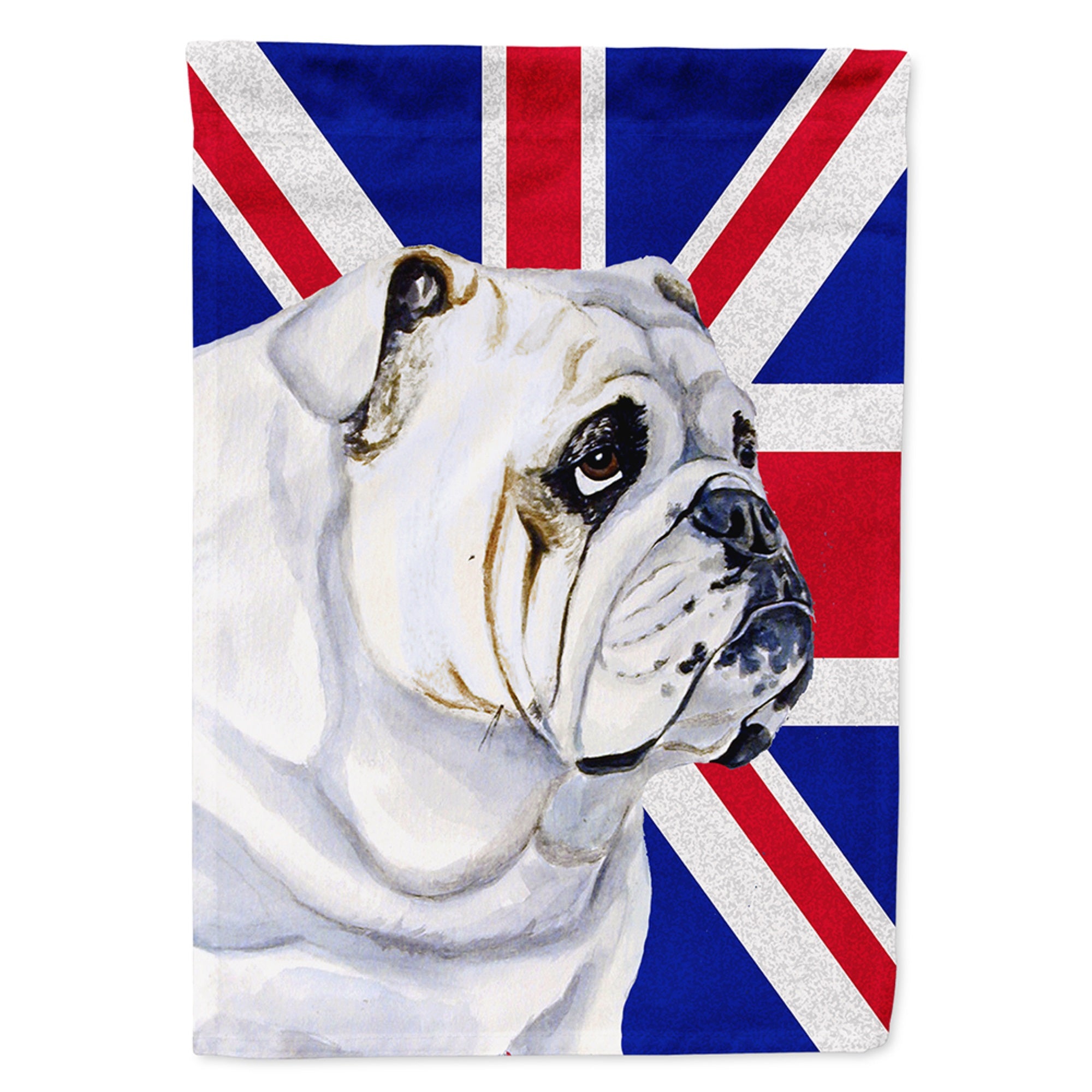 English Bulldog With English Union Jack British Flag Flag Garden Size