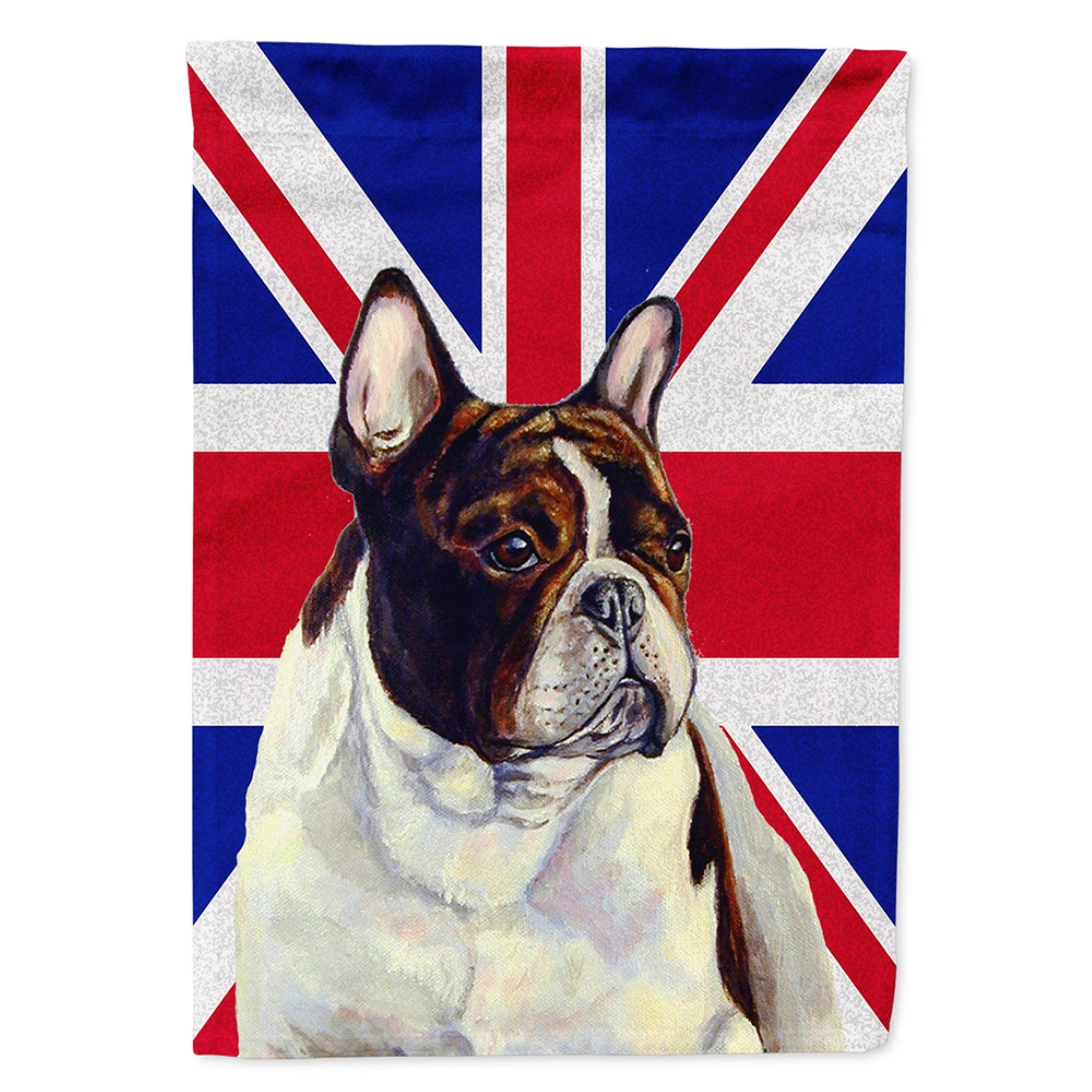 French Bulldog With English Union Jack British Flag Flag Garden Size
