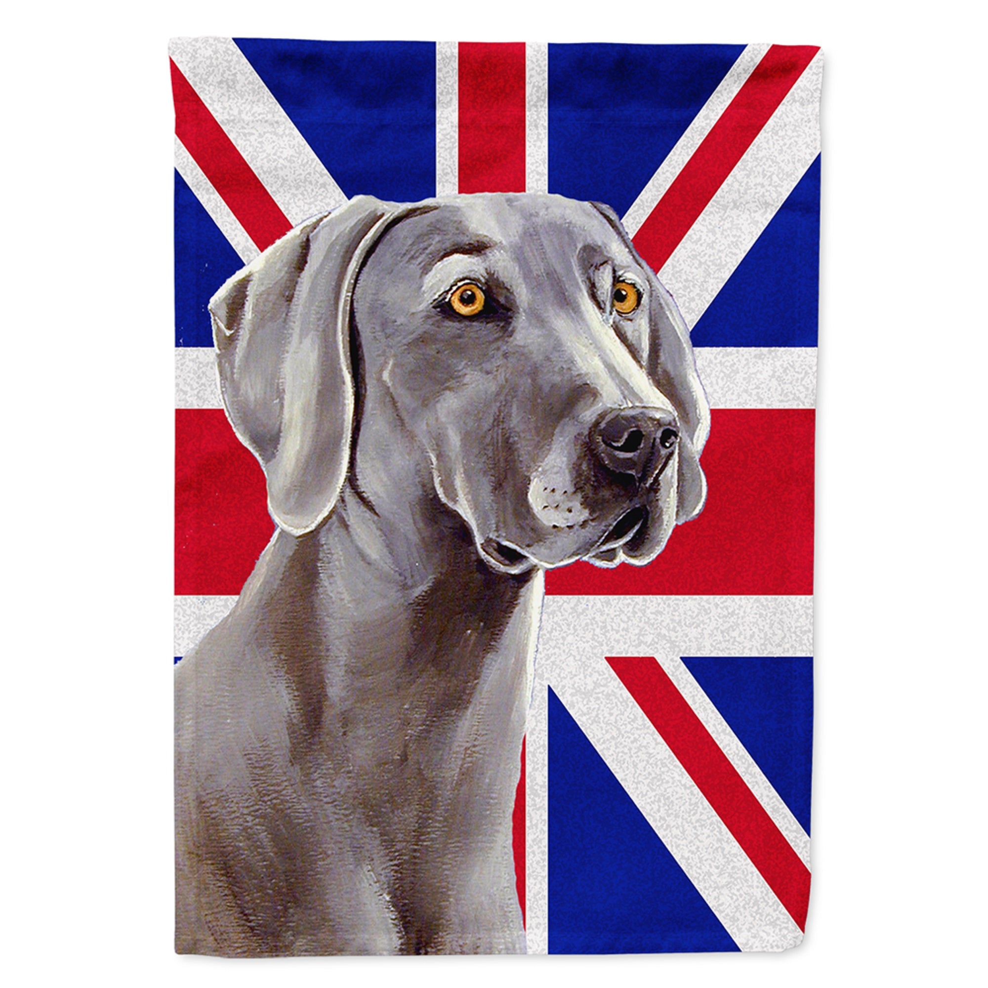 Weimaraner With English Union Jack British Flag Flag Garden Size