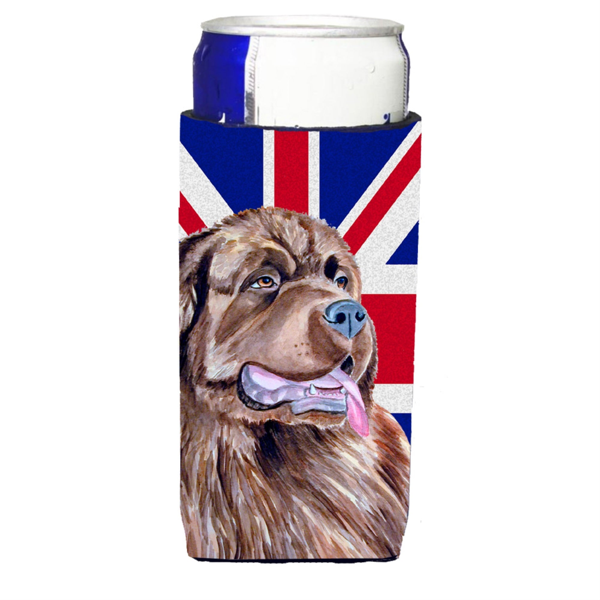 Newfoundland With English Union Jack British Flag Ultra Hugger For Slim Cans