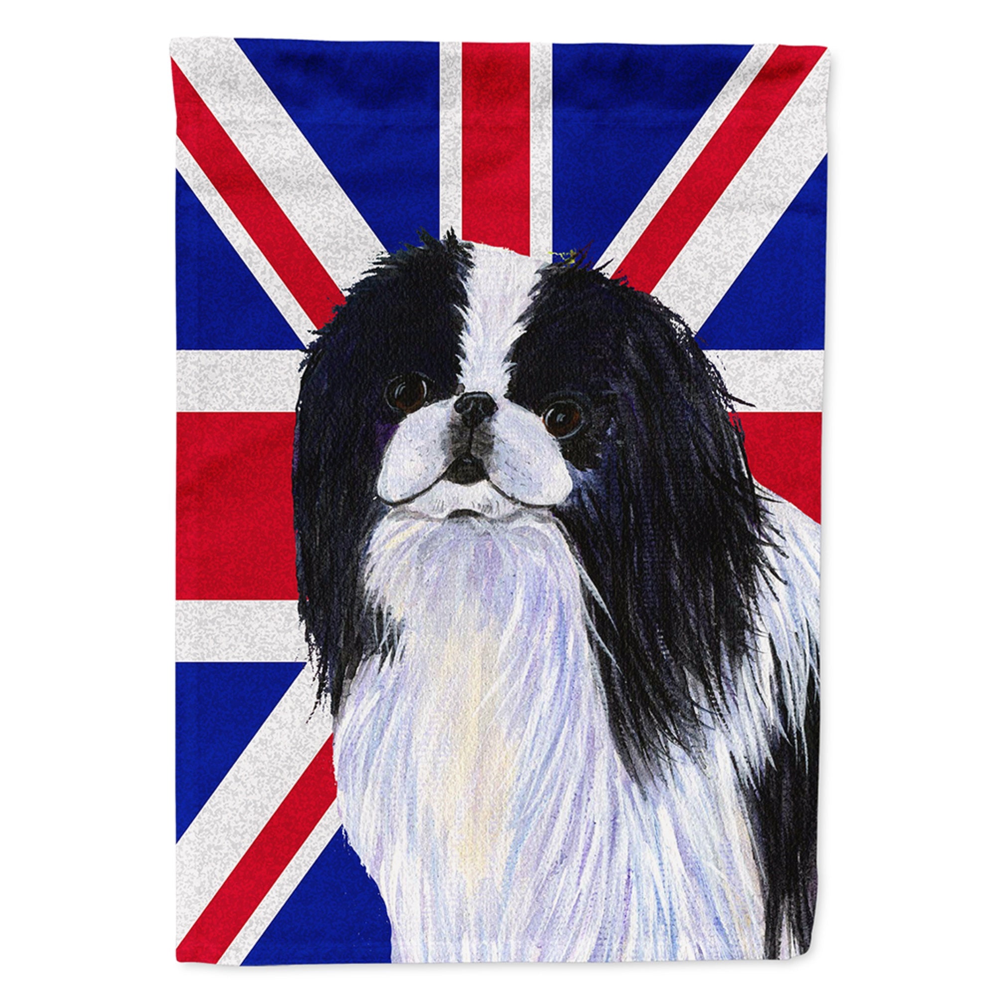 Japanese Chin With English Union Jack British Flag Flag Garden Size