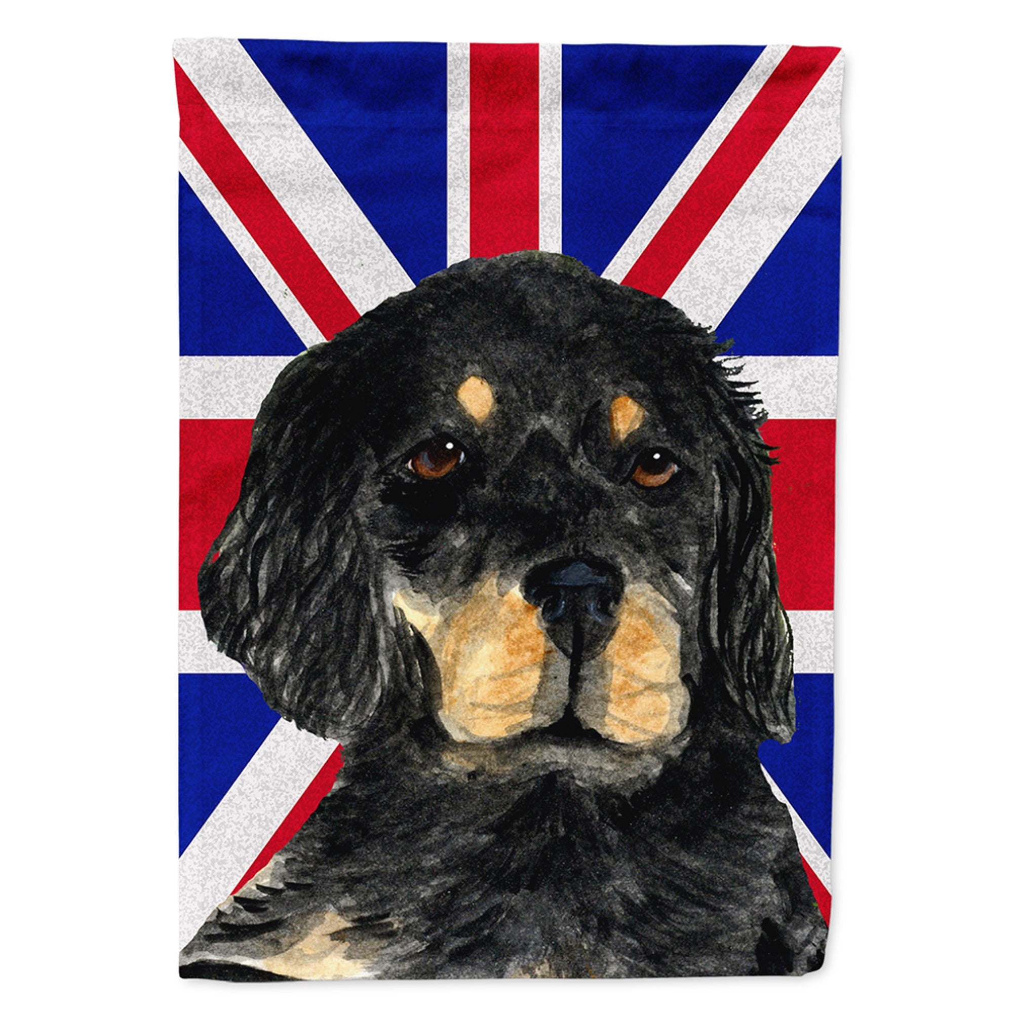 Gordon Setter With English Union Jack British Flag Flag Garden Size
