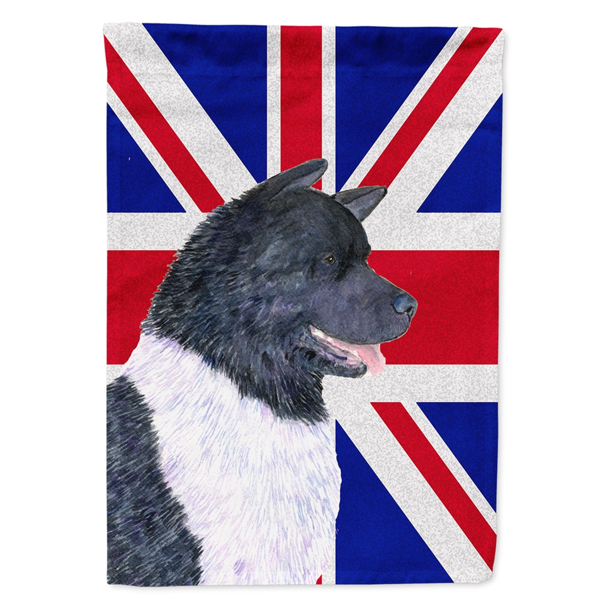 Akita With English Union Jack British Flag Flag Garden Size