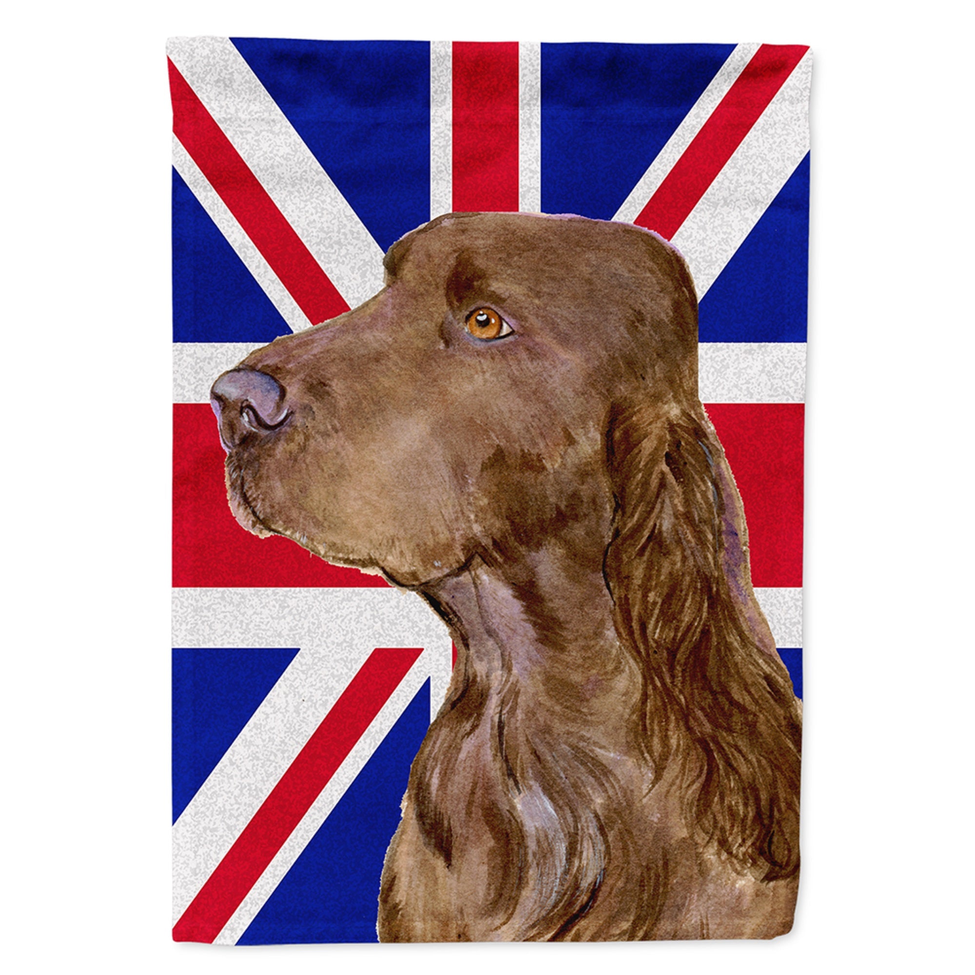 Field Spaniel With English Union Jack British Flag Flag Garden Size