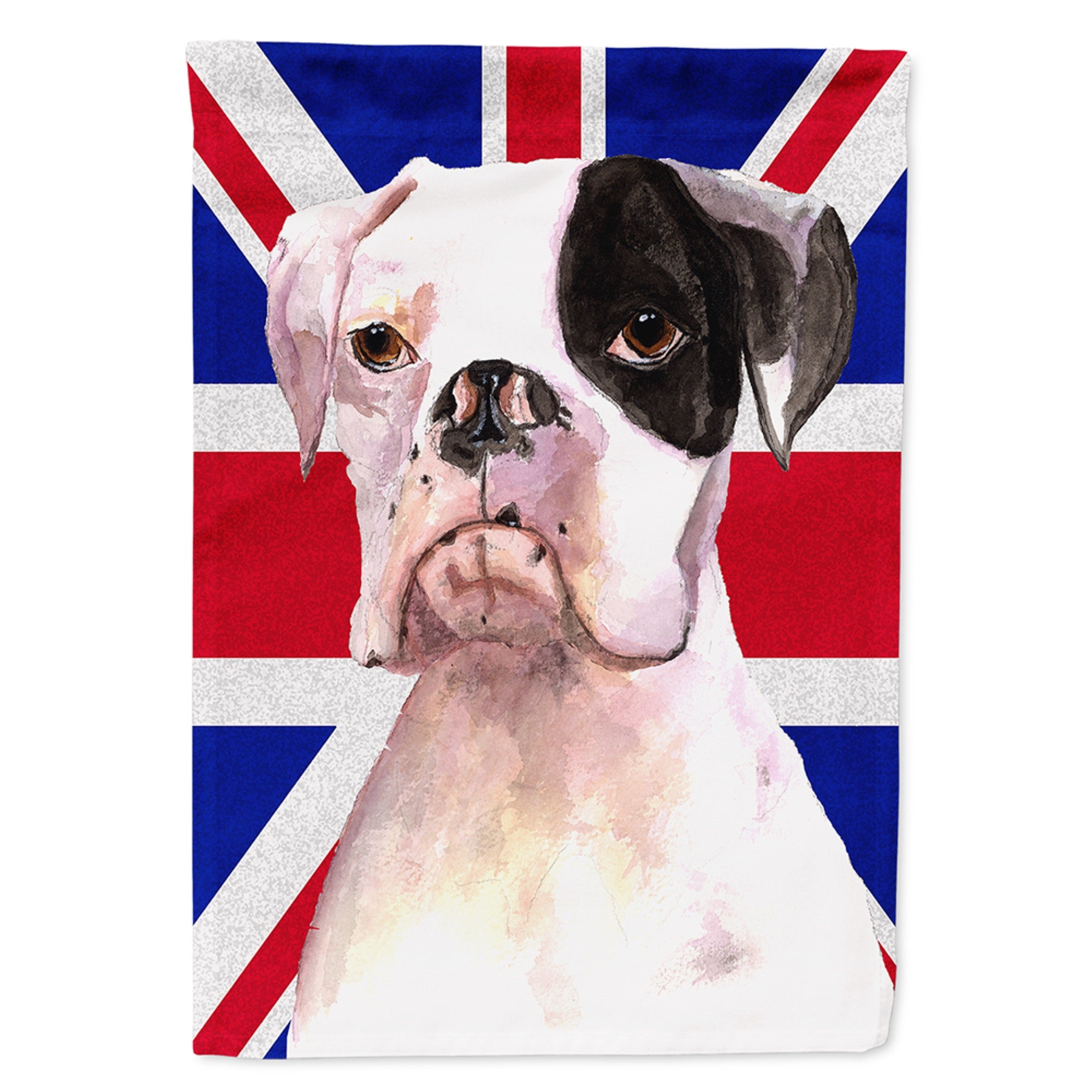 Boxer Cooper With English Union Jack British Flag Flag Garden Size
