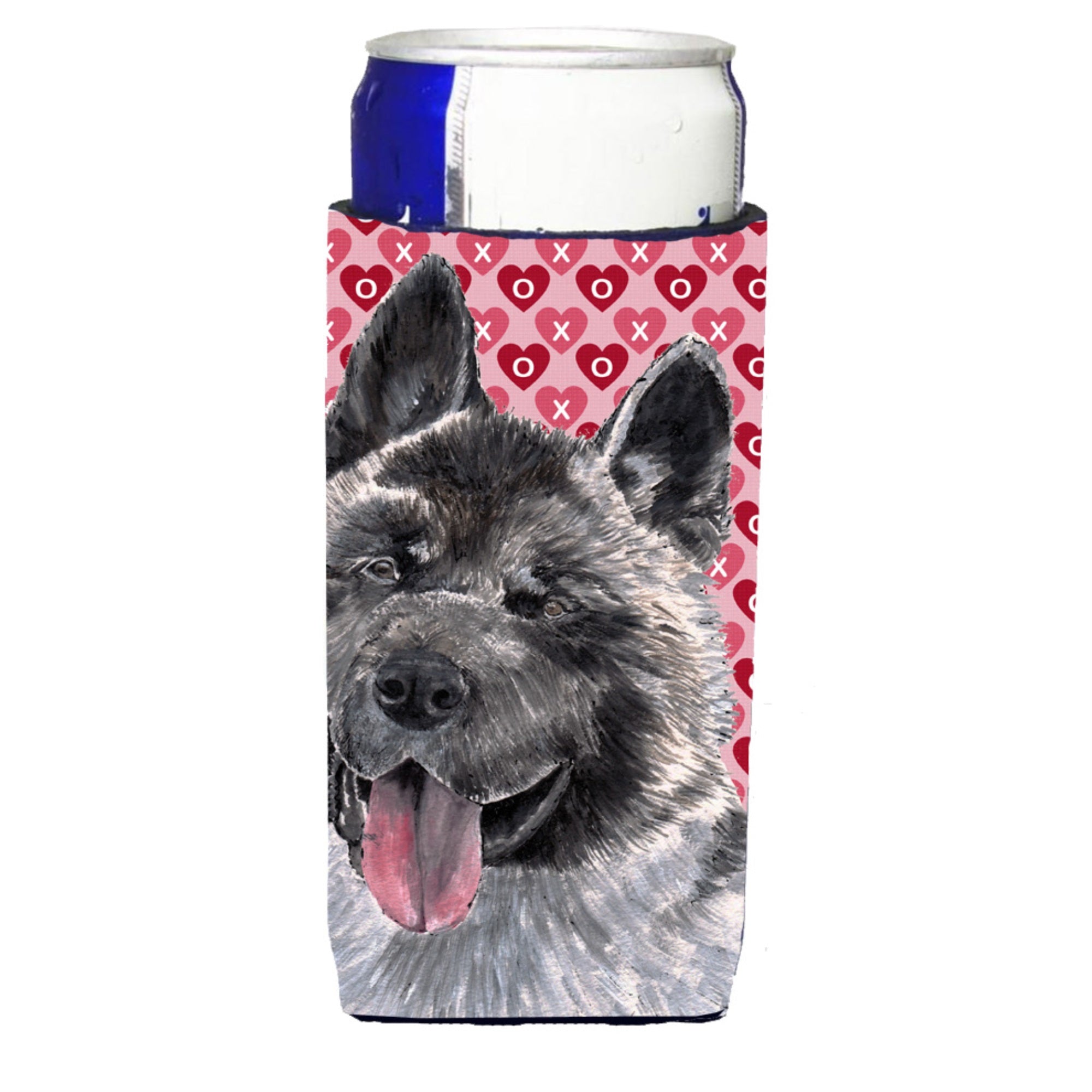 Akita Hearts Love And Valentine'S Day Ultra Hugger For Slim Cans