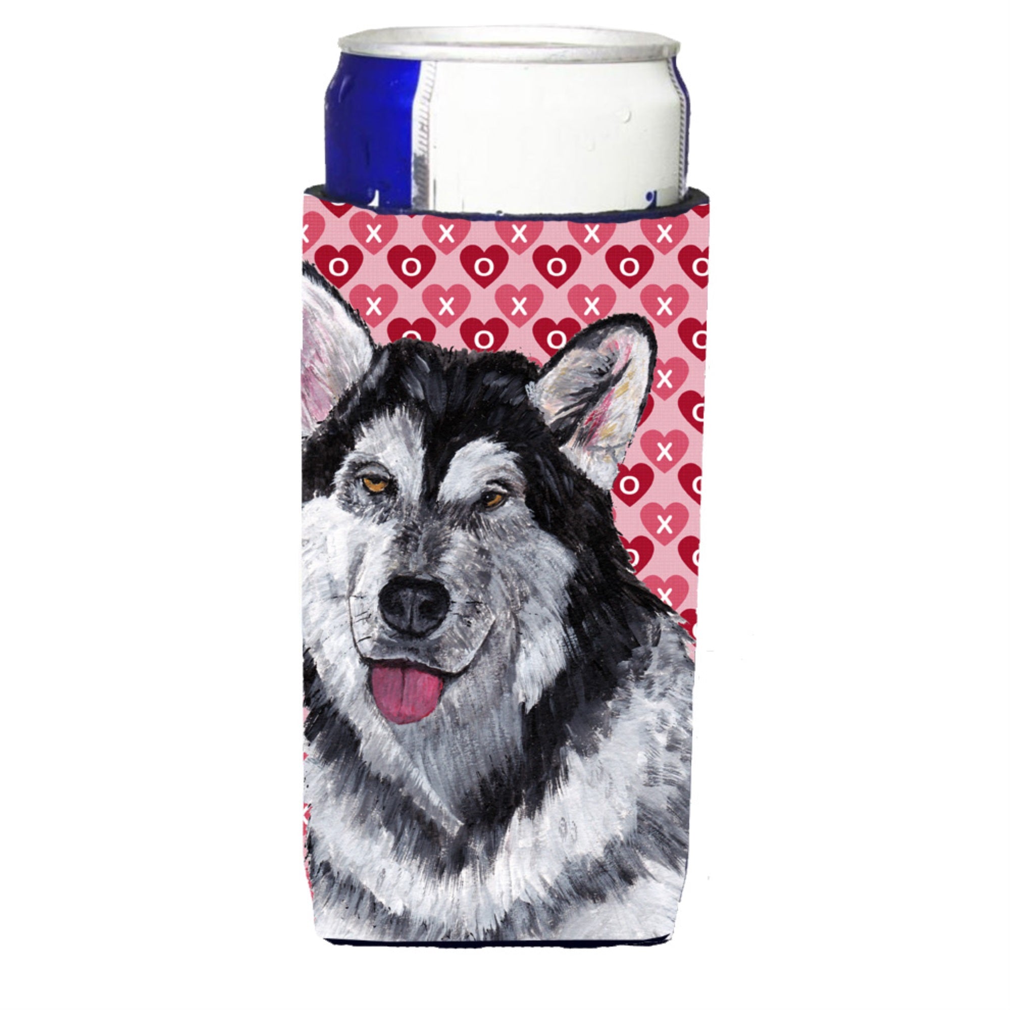 Alaskan Malamute Hearts Love And Valentine'S Day Ultra Hugger For Slim Cans