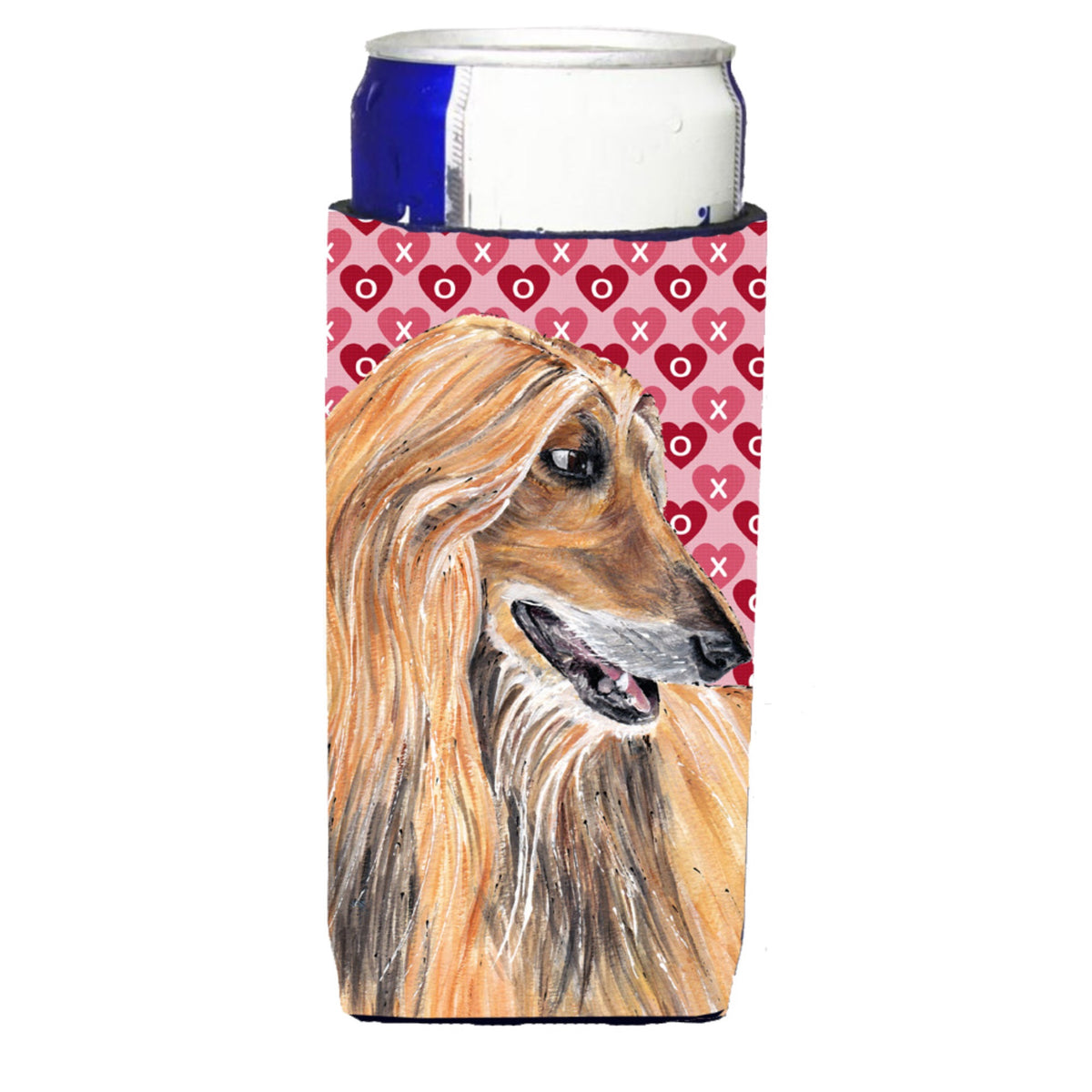 Afghan Hound Hearts Love And Valentine'S Day Ultra Hugger For Slim Cans