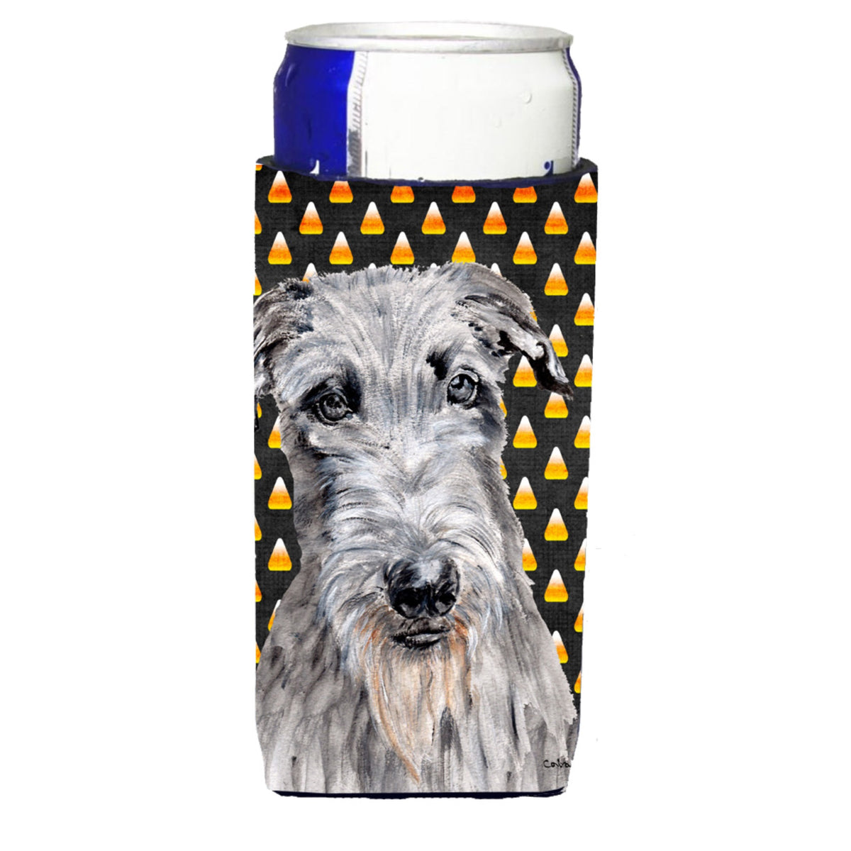 Scottish Deerhound Candy Corn Halloween Ultra Hugger For Slim Cans