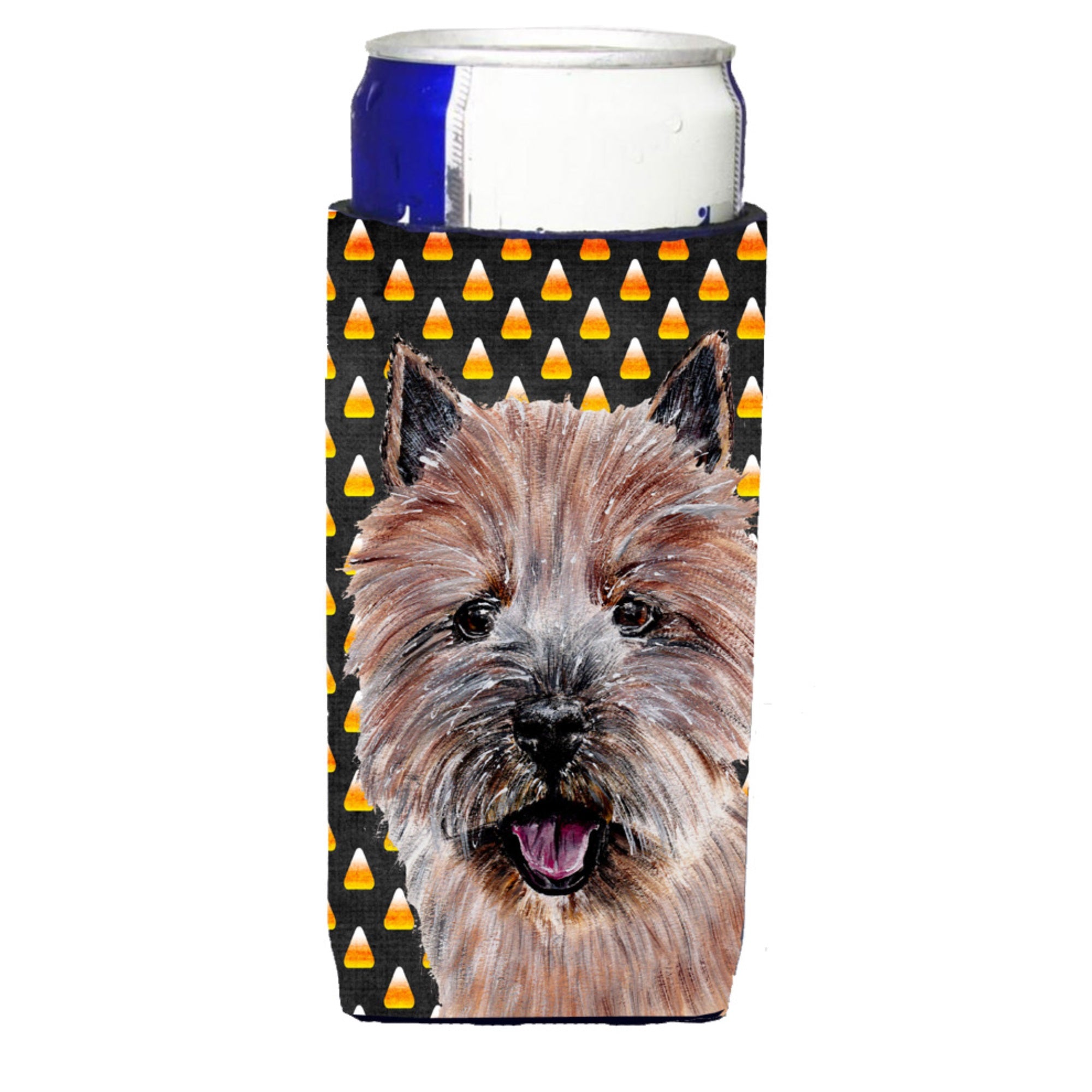 Norwich Terrier Candy Corn Halloween Ultra Hugger For Slim Cans