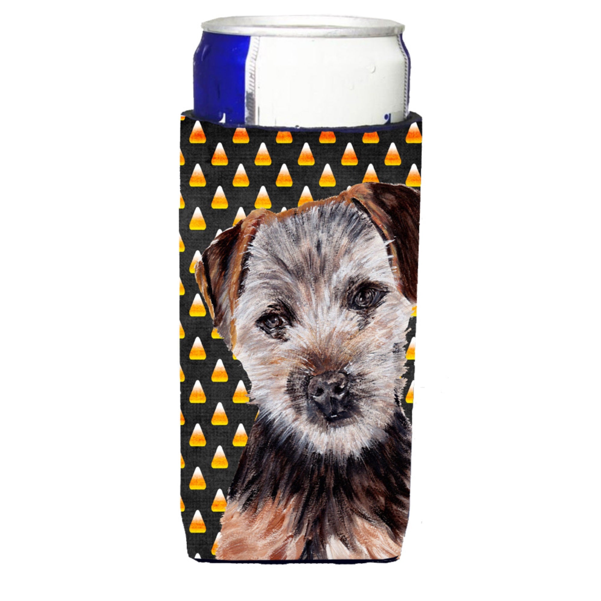 Norfolk Terrier Puppy Candy Corn Halloween Ultra Hugger For Slim Cans