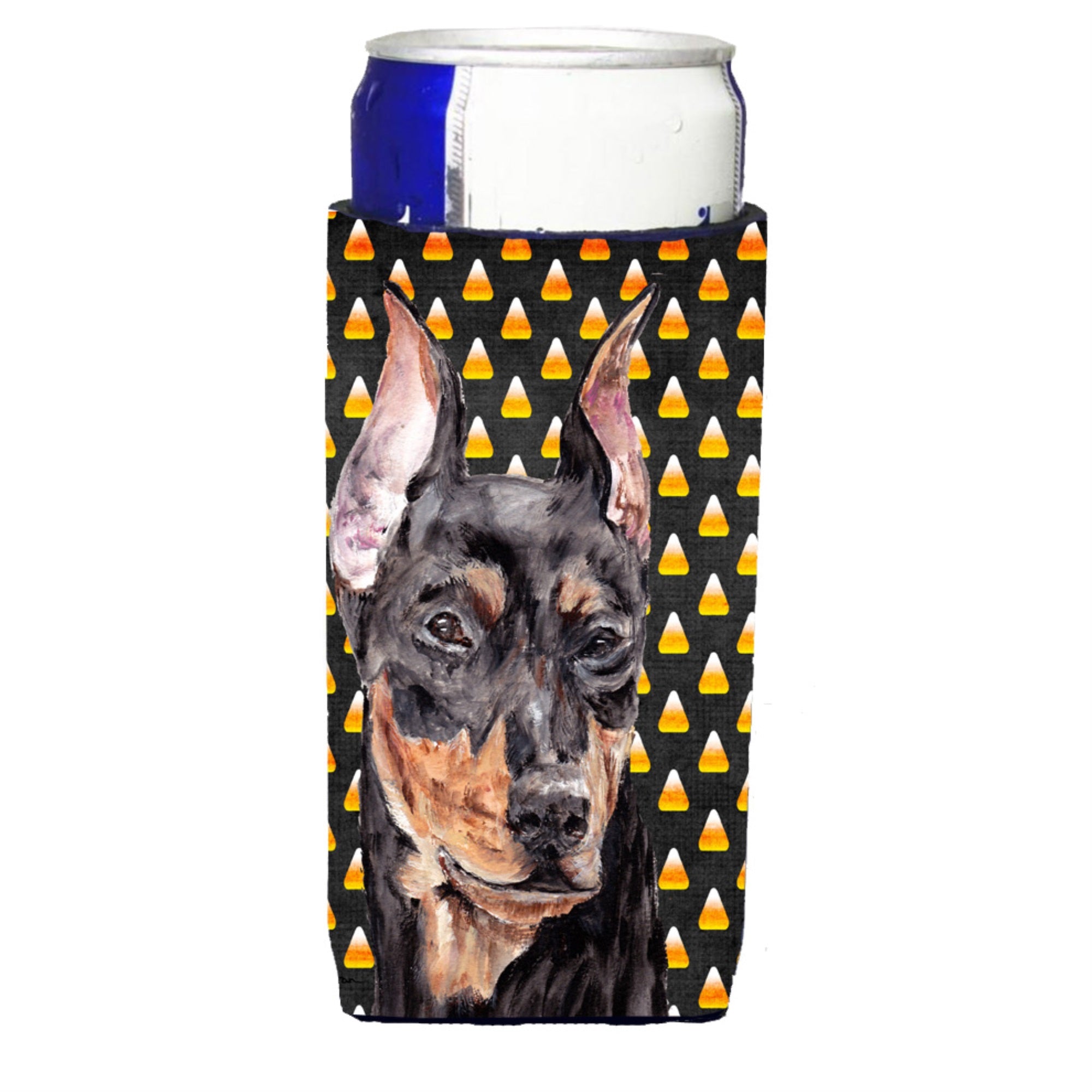 German Pinscher Candy Corn Halloween Ultra Hugger For Slim Cans