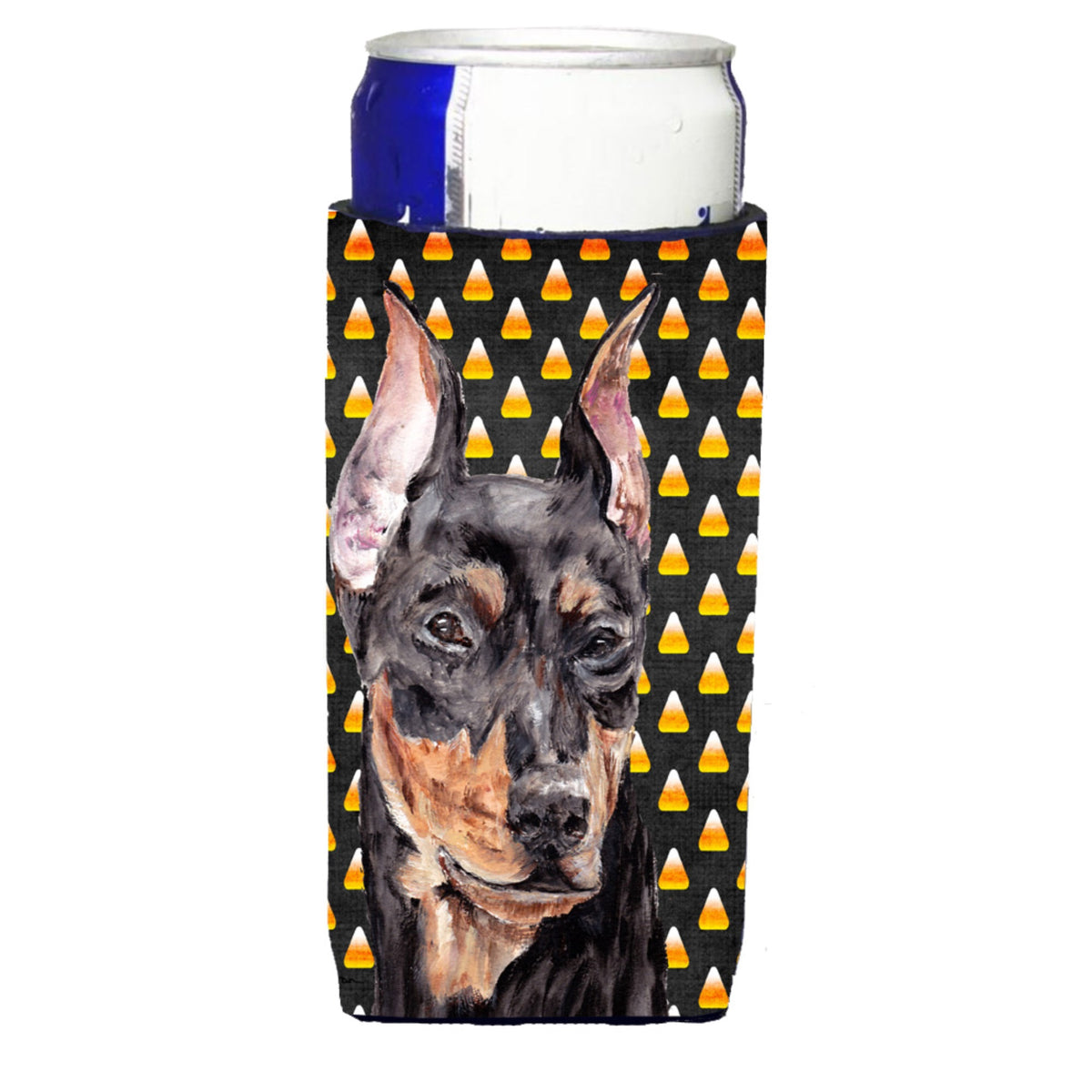 German Pinscher Candy Corn Halloween Ultra Hugger For Slim Cans