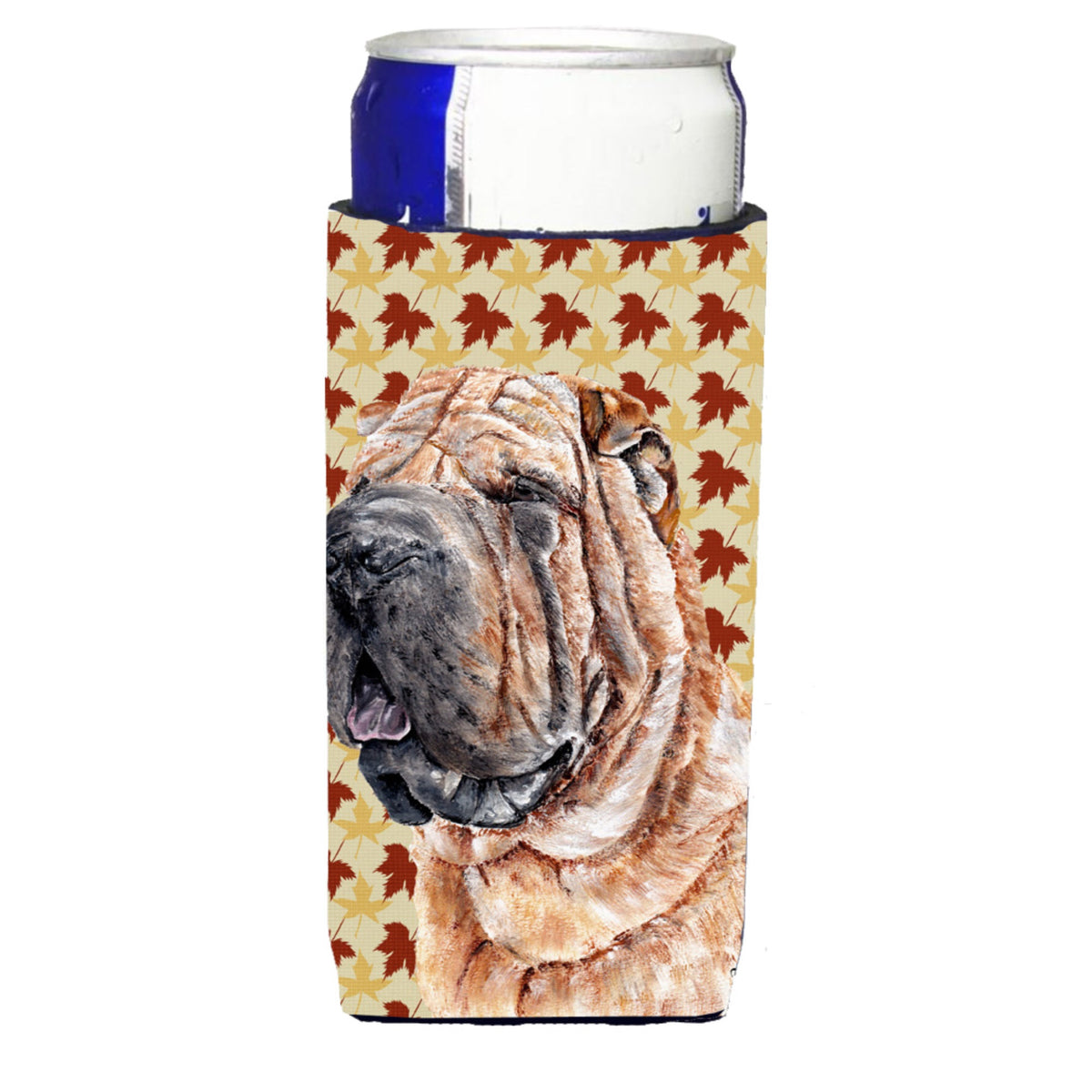 Shar Pei Fall Leaves Ultra Hugger For Slim Cans