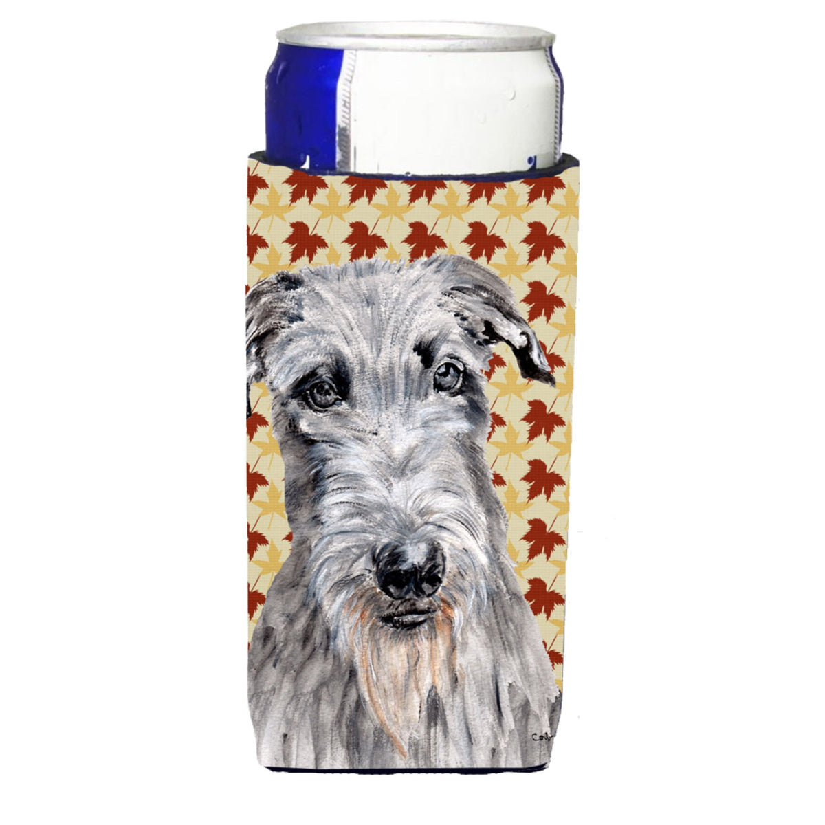 Scottish Deerhound Fall Leaves Ultra Hugger For Slim Cans
