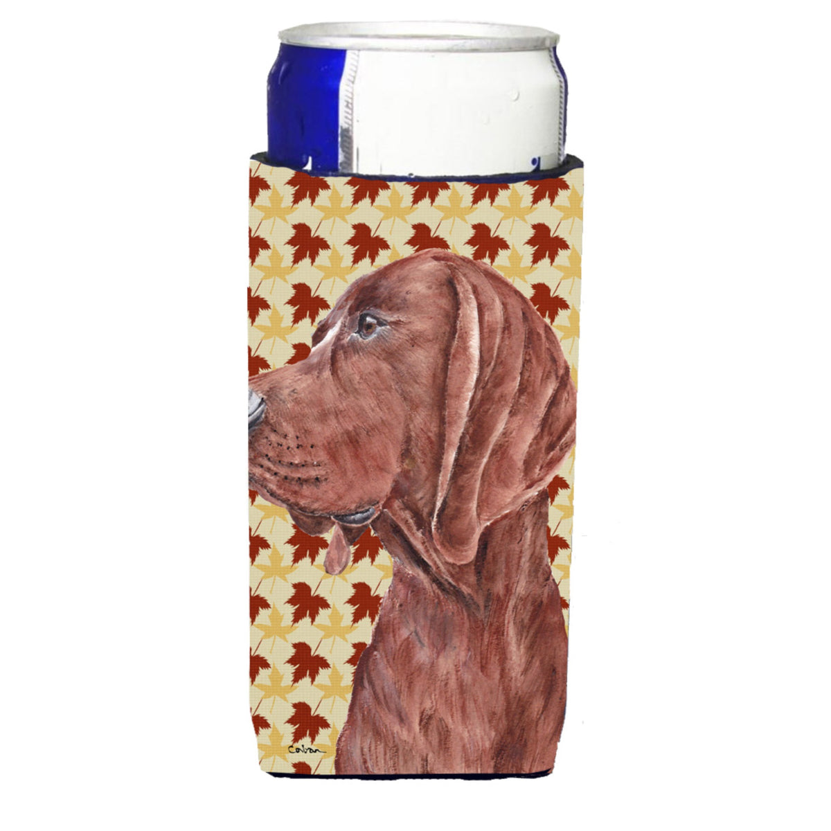 Redbone Coonhound Fall Leaves Ultra Hugger For Slim Cans