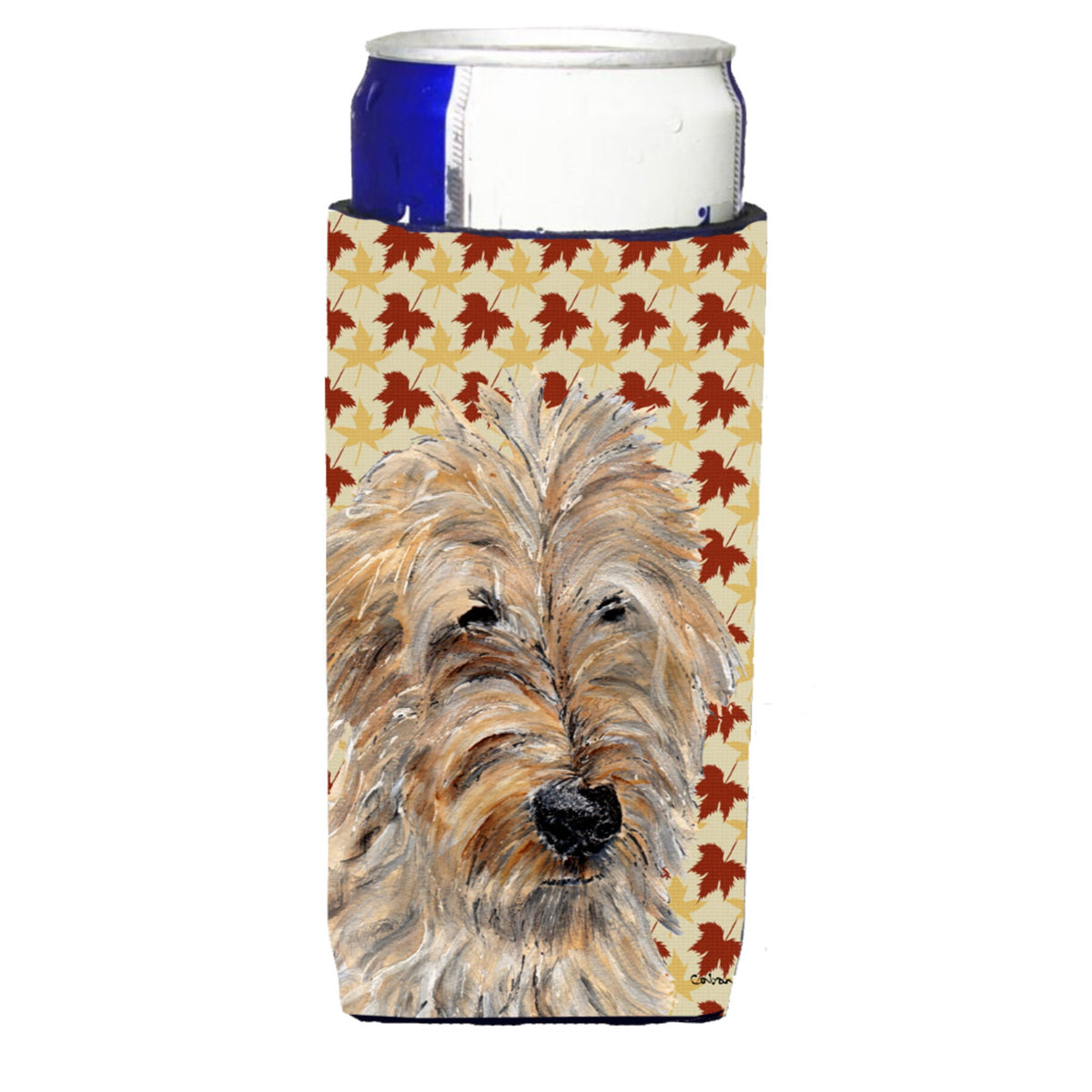 Golden Doodle 2 Fall Leaves Ultra Hugger For Slim Cans
