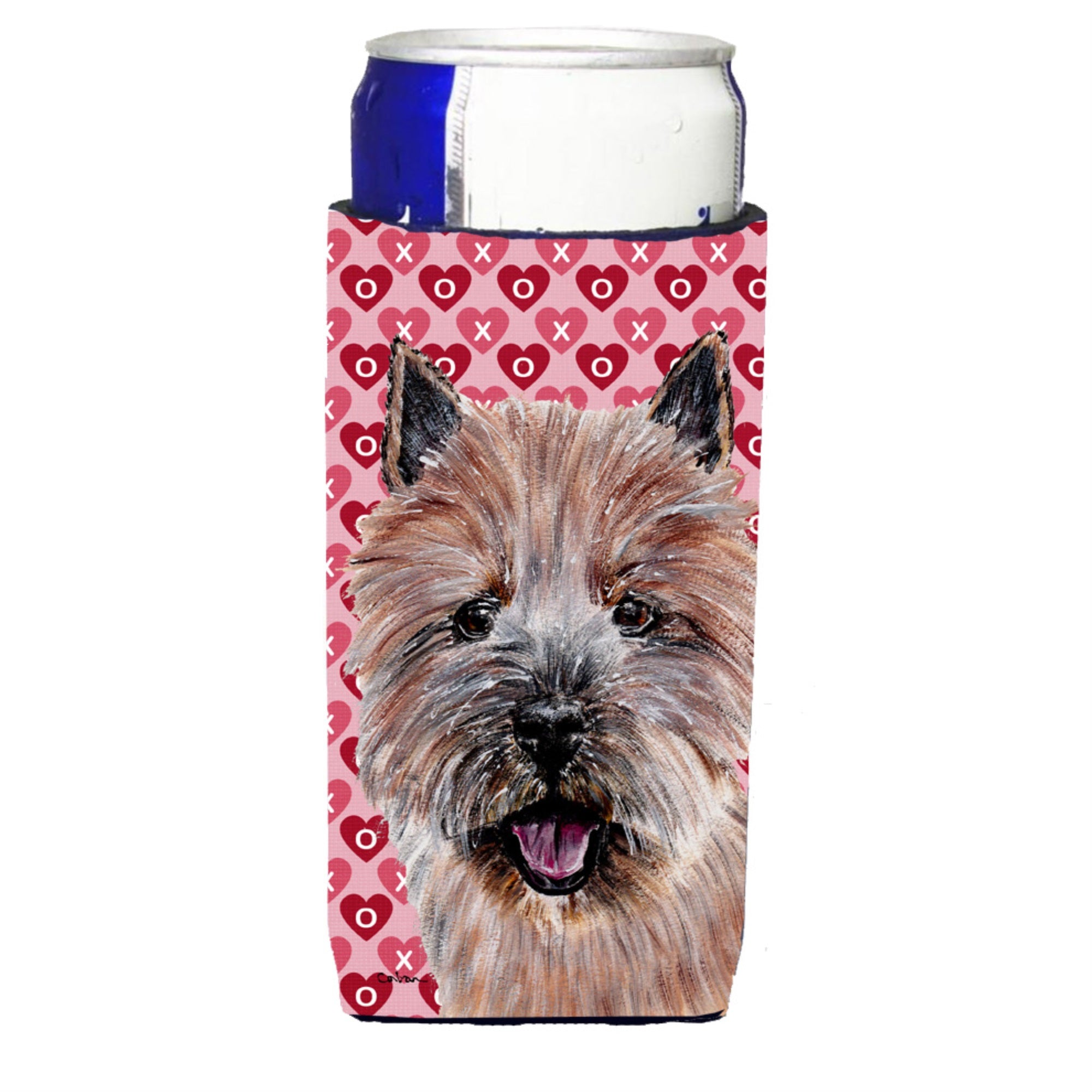 Norwich Terrier Hearts And Love Ultra Hugger For Slim Cans