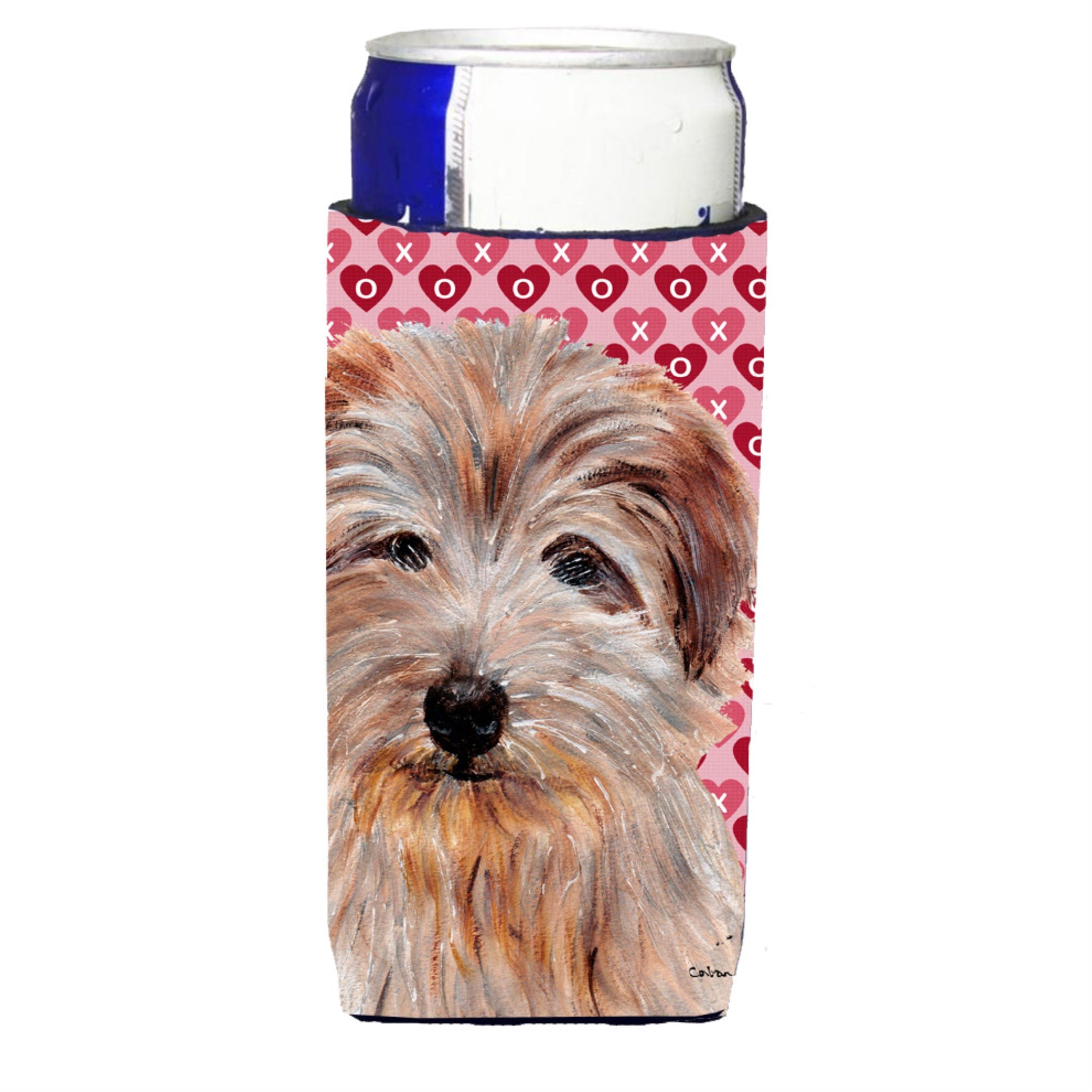 Norfolk Terrier Hearts And Love Ultra Hugger For Slim Cans