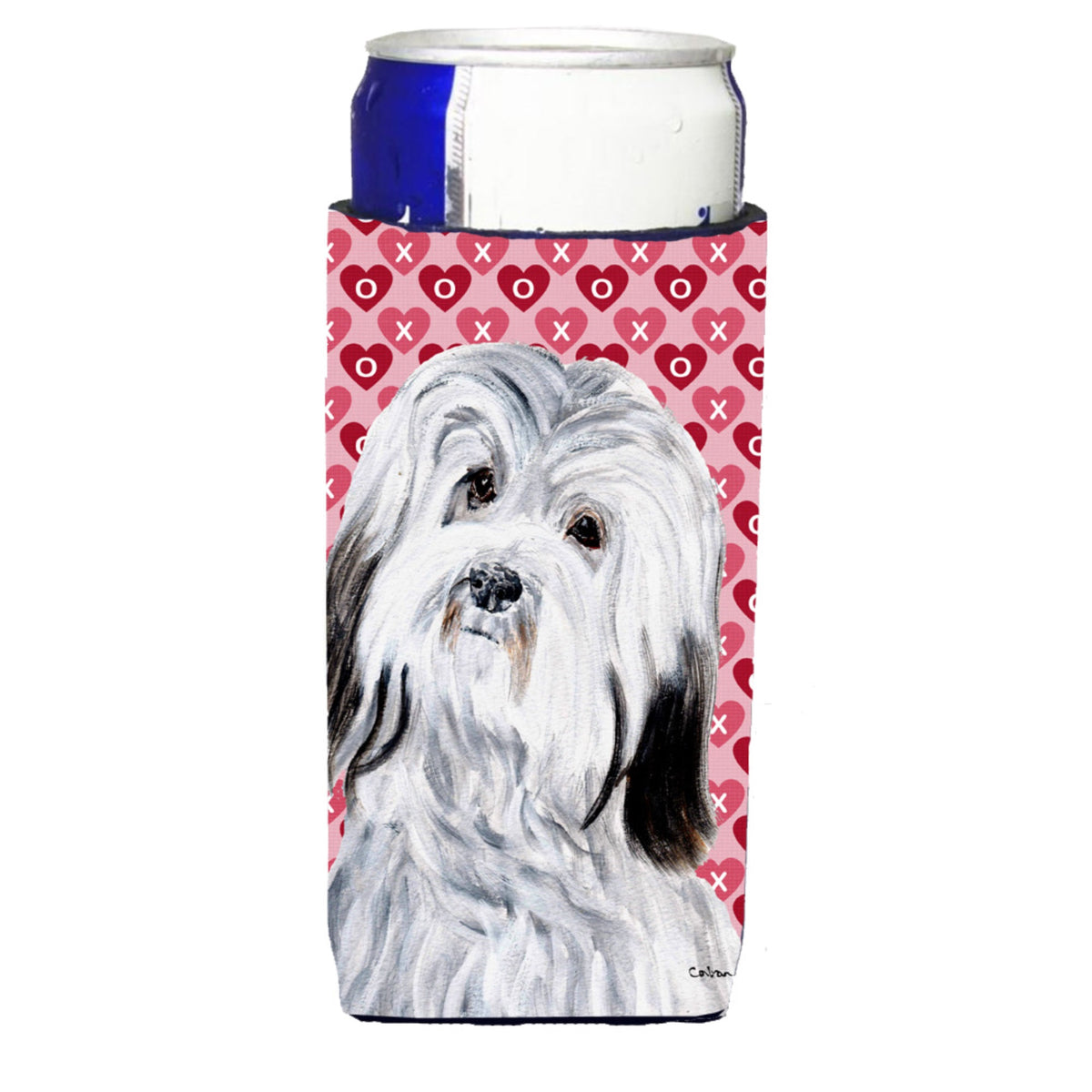 Havanese Hearts And Love Ultra Hugger For Slim Cans