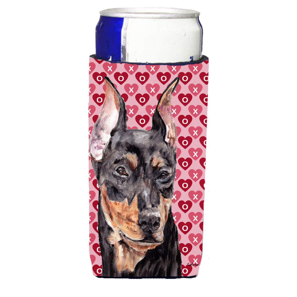 German Pinscher Hearts And Love Ultra Hugger For Slim Cans