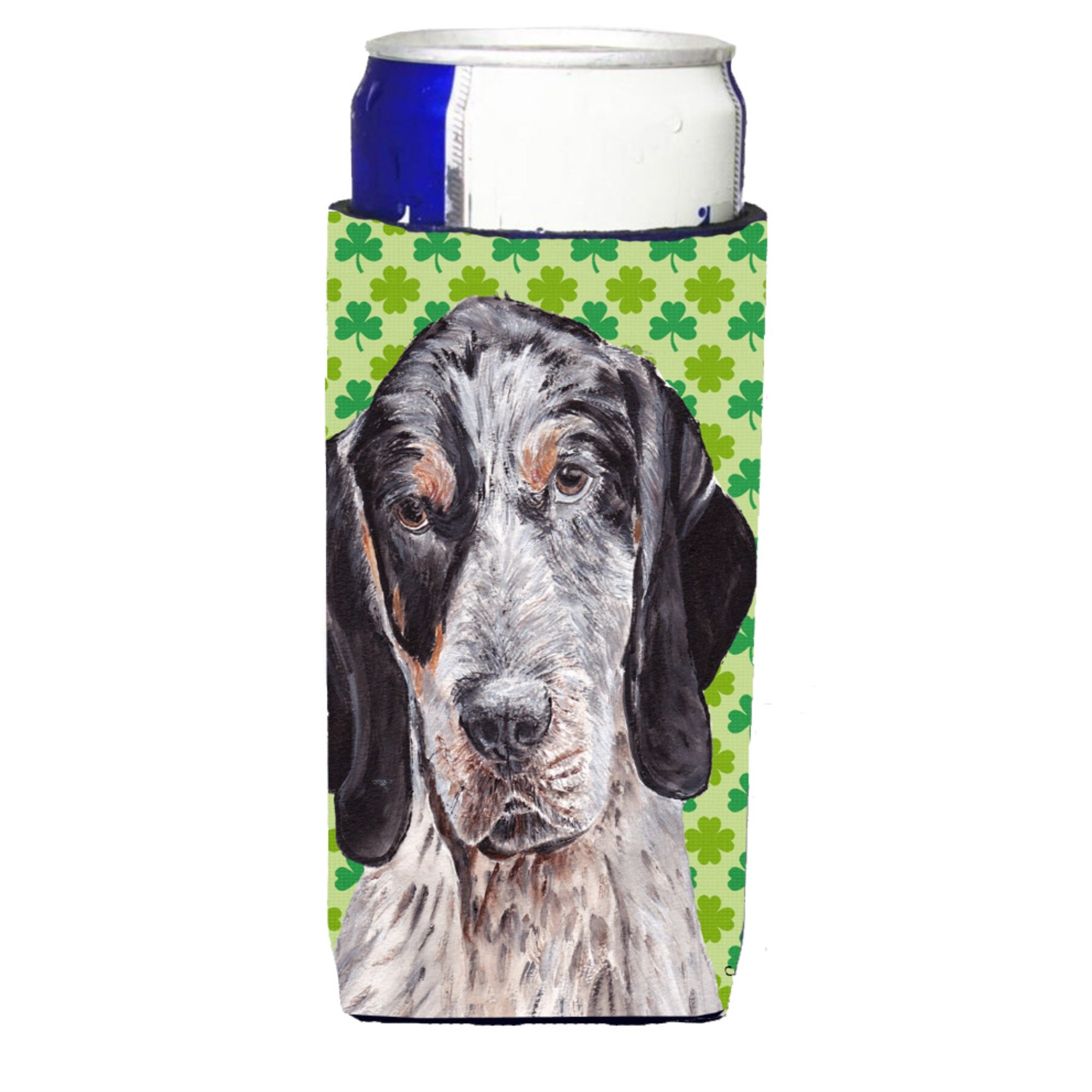 Blue Tick Coonhound Lucky Shamrock St. Patrick'S Day Ultra Hugger For Slim Cans