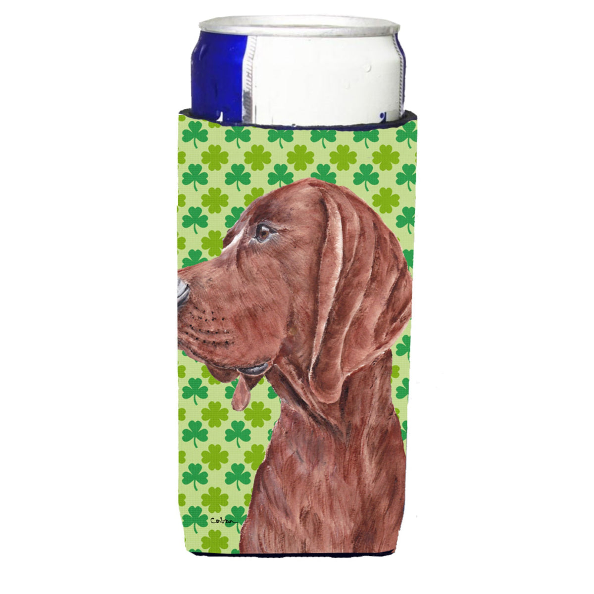Redbone Coonhound Lucky Shamrock St. Patrick'S Day Ultra Hugger For Slim Cans