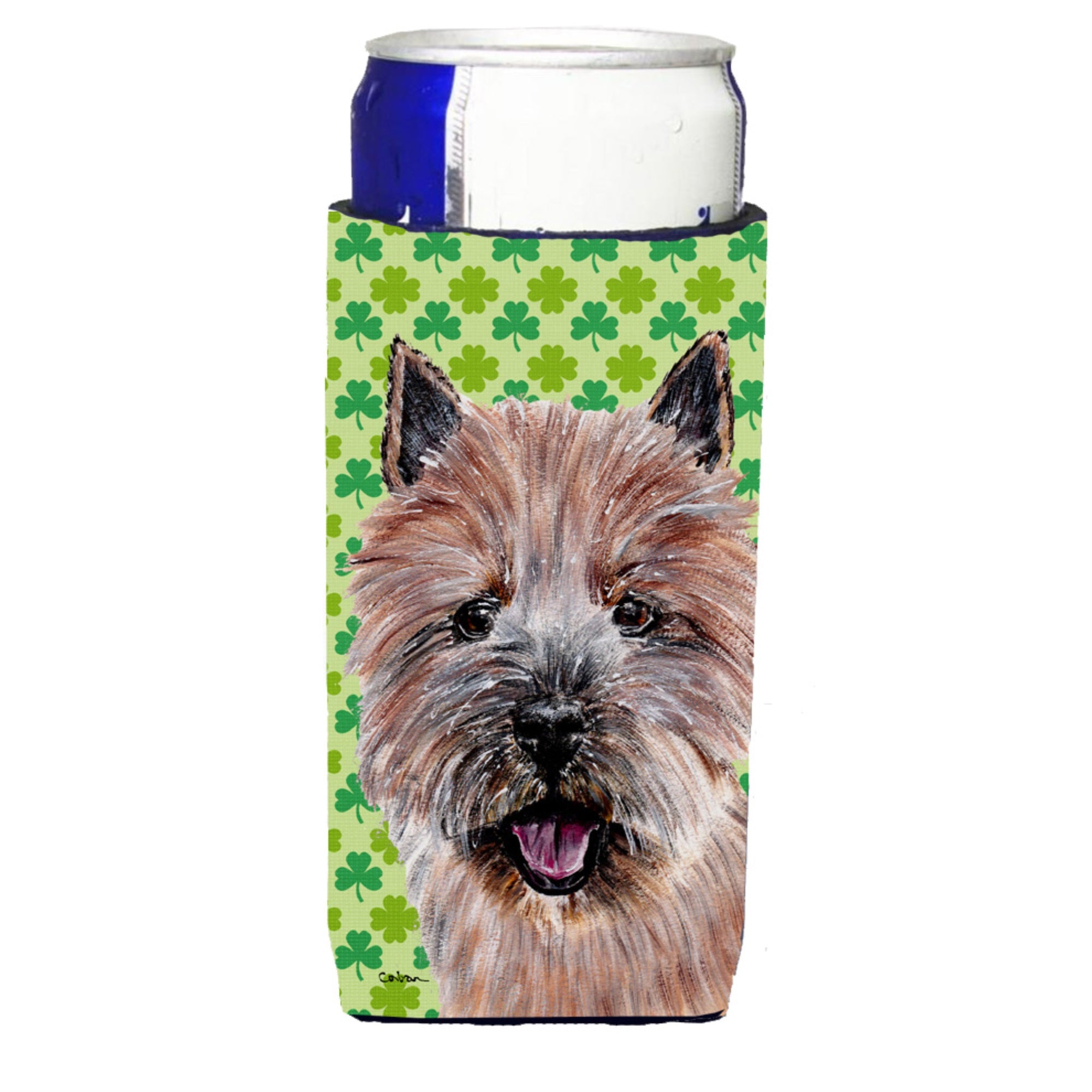 Norwich Terrier Lucky Shamrock St. Patrick'S Day Ultra Hugger For Slim Cans