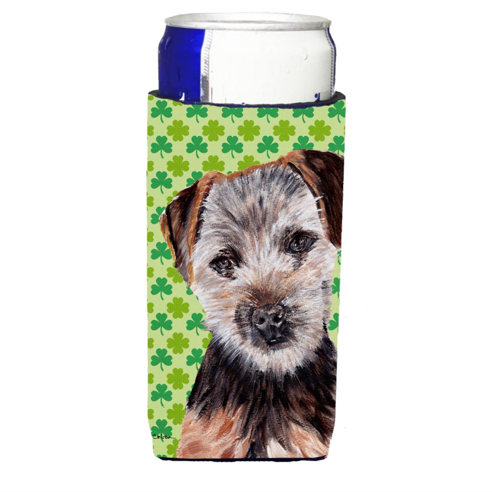 Norfolk Terrier Puppy Lucky Shamrock St. Patrick'S Day Ultra Hugger For Slim Cans