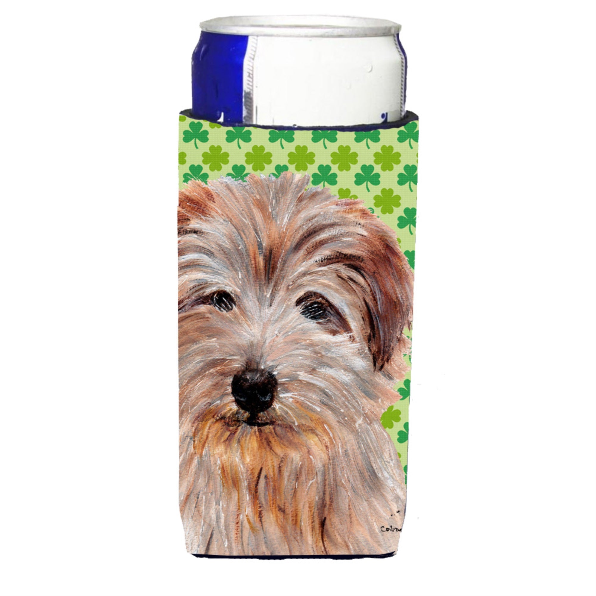 Norfolk Terrier Lucky Shamrock St. Patrick'S Day Ultra Hugger For Slim Cans