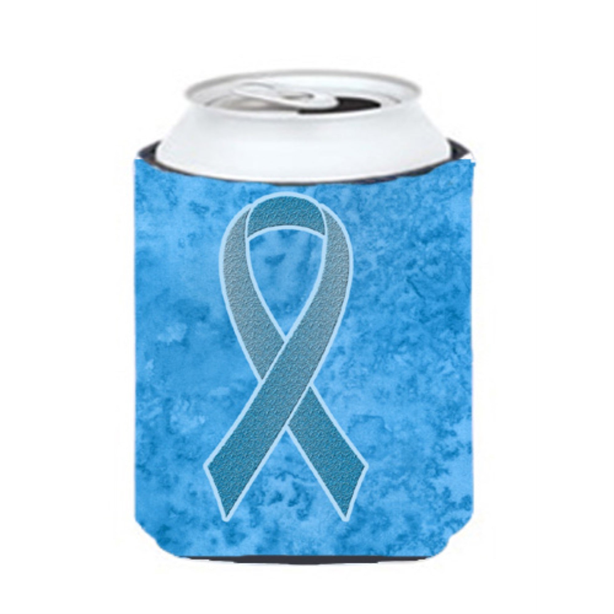 Blue Ribbon For Prostate Cancer Awareness Can Or Bottle Hugger