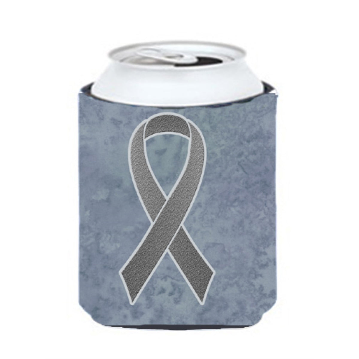 Grey Ribbon For Brain Cancer Awareness Can Or Bottle Hugger