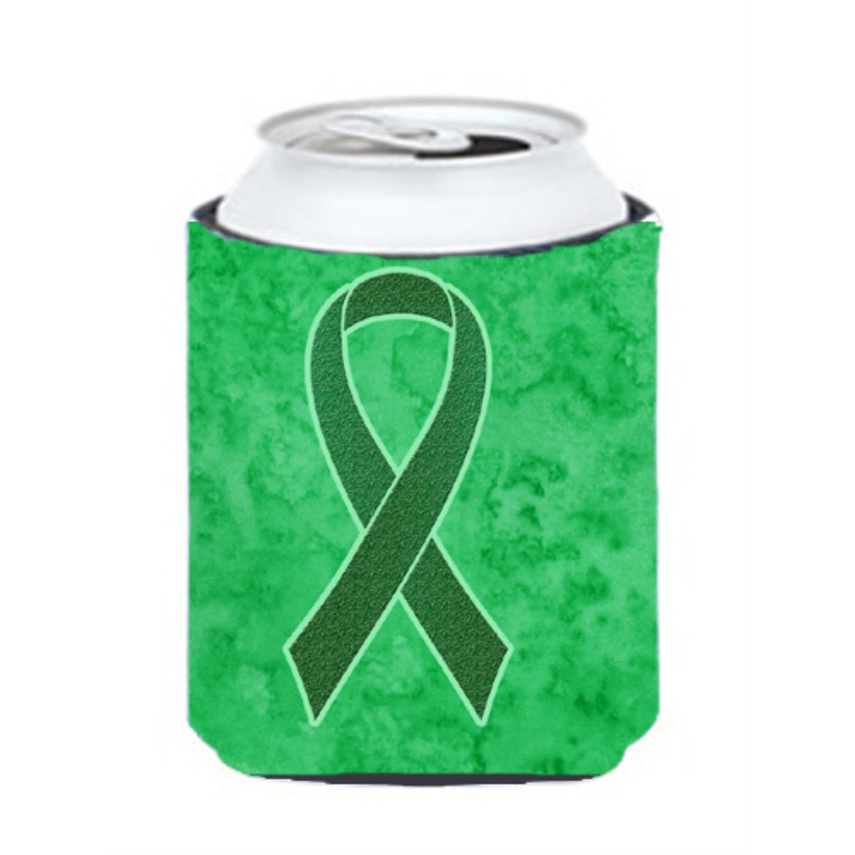 Kelly Green Ribbon For Kidney Cancer Awareness Can Or Bottle Hugger