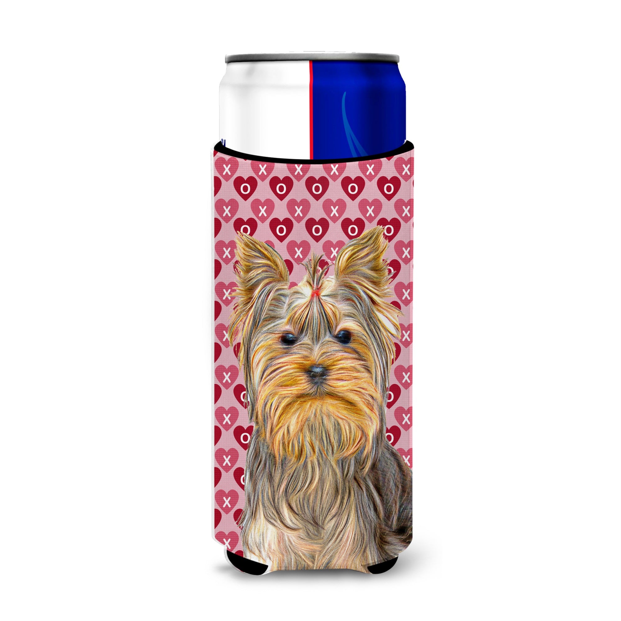 Hearts Love And Valentine'S Day Yorkie / Yorkshire Terrier Ultra Hugger For Slim Cans