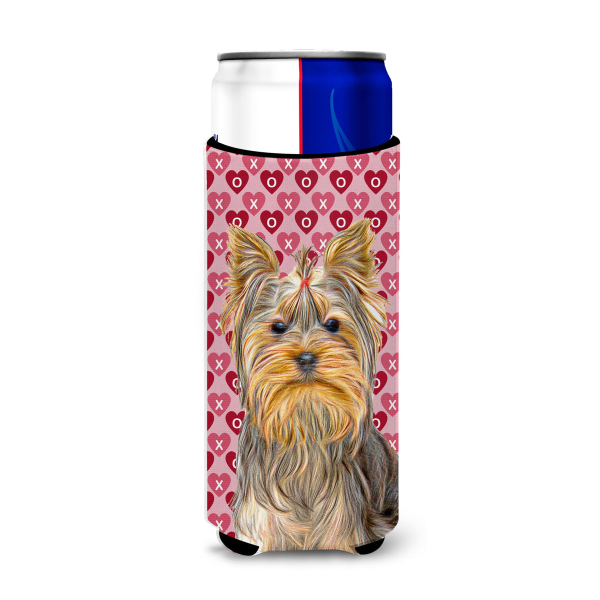 Hearts Love And Valentine'S Day Yorkie / Yorkshire Terrier Ultra Hugger For Slim Cans