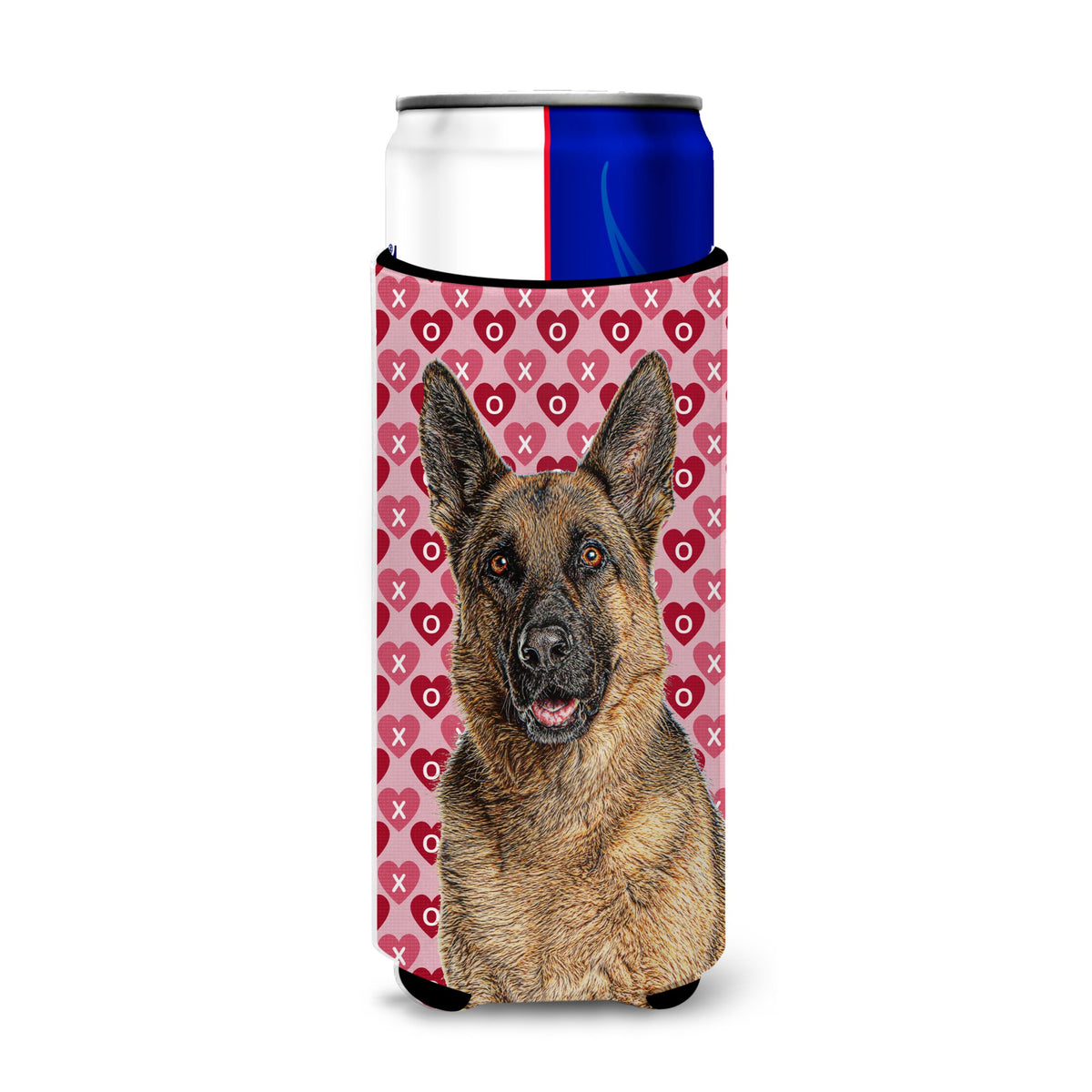 Hearts Love And Valentine'S Day German Shepherd Ultra Hugger For Slim Cans