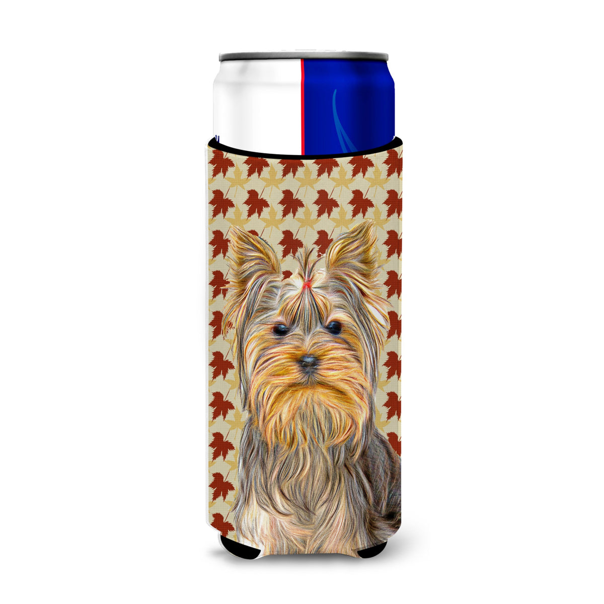 Fall Leaves Yorkie / Yorkshire Terrier Ultra Hugger For Slim Cans