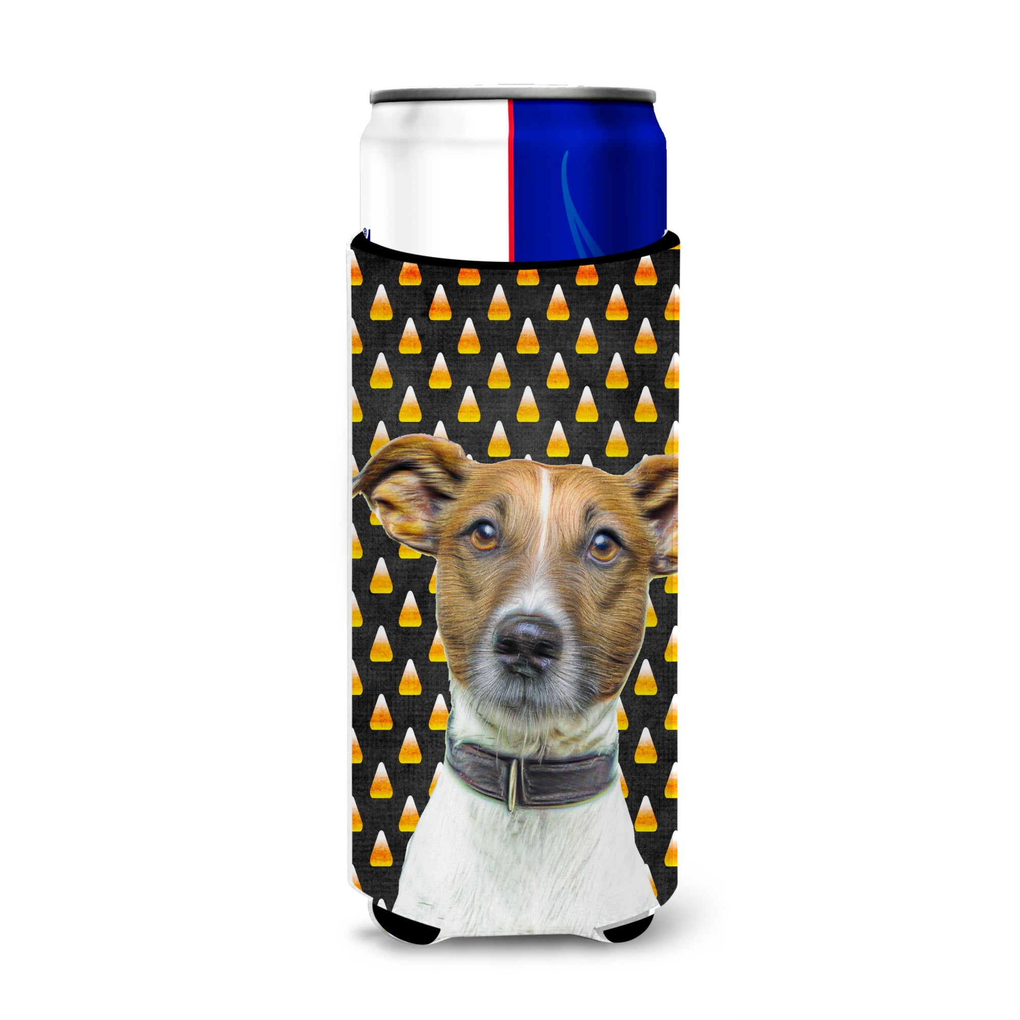 Candy Corn Halloween Jack Russell Terrier Ultra Hugger For Slim Cans