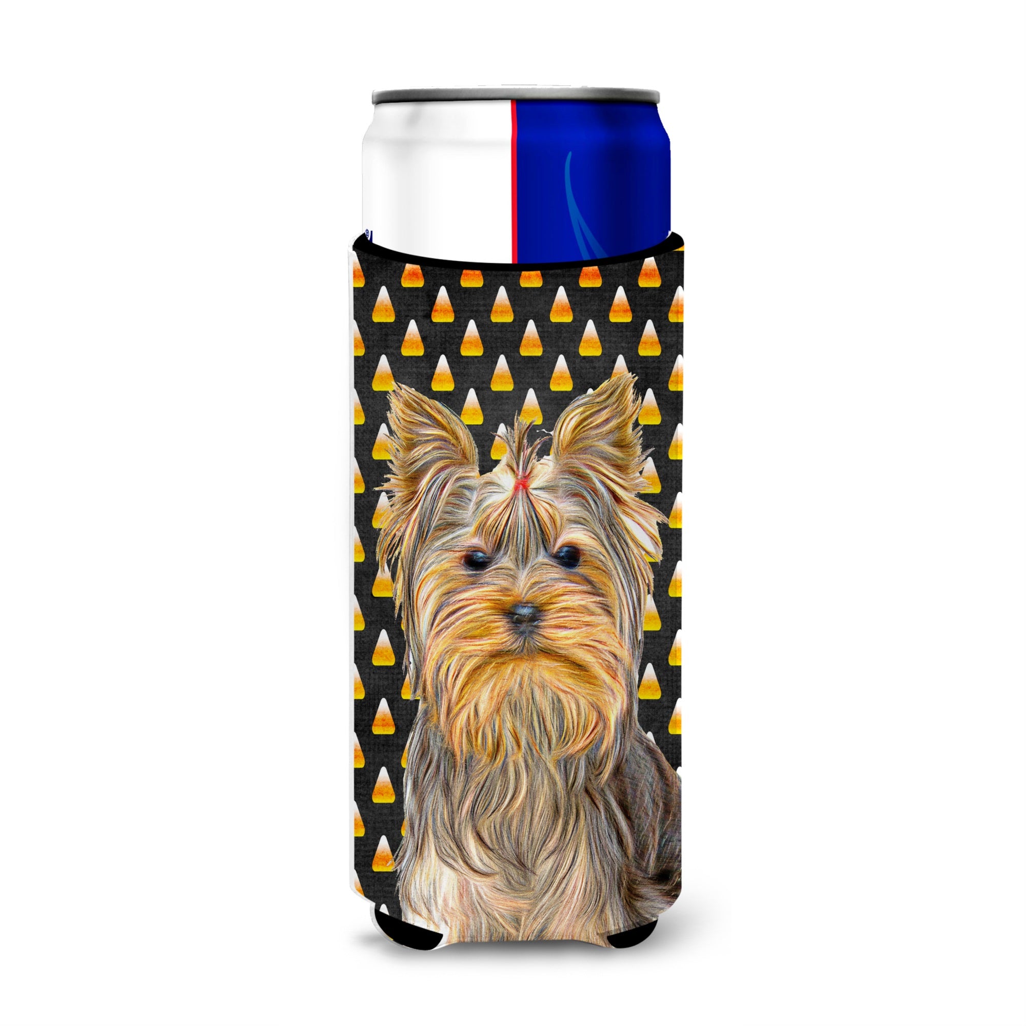 Candy Corn Halloween Yorkie / Yorkshire Terrier Ultra Hugger For Slim Cans